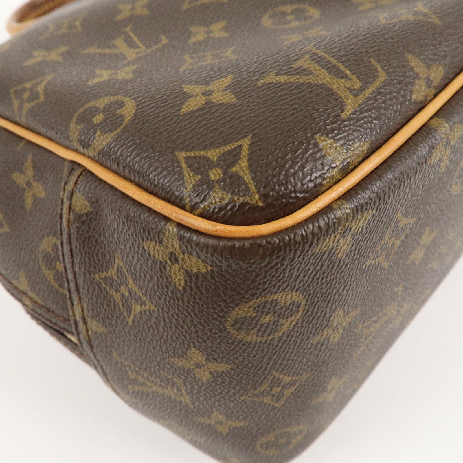 Louis Vuitton Monogram Deauville Hand Bag Brown M47270