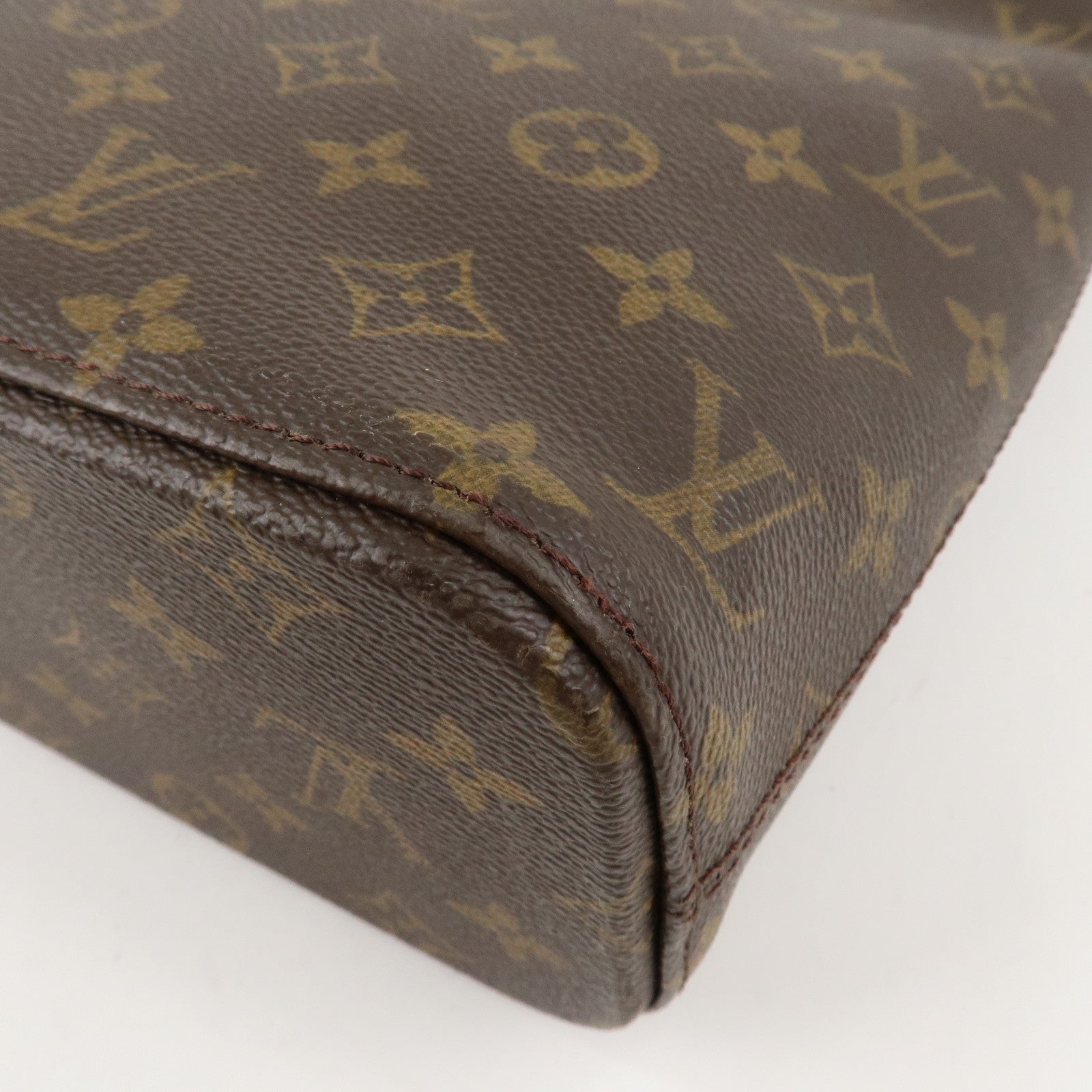 Louis Vuitton Monogram Luco Tote Bag Hand Bag Brown M51155 Used