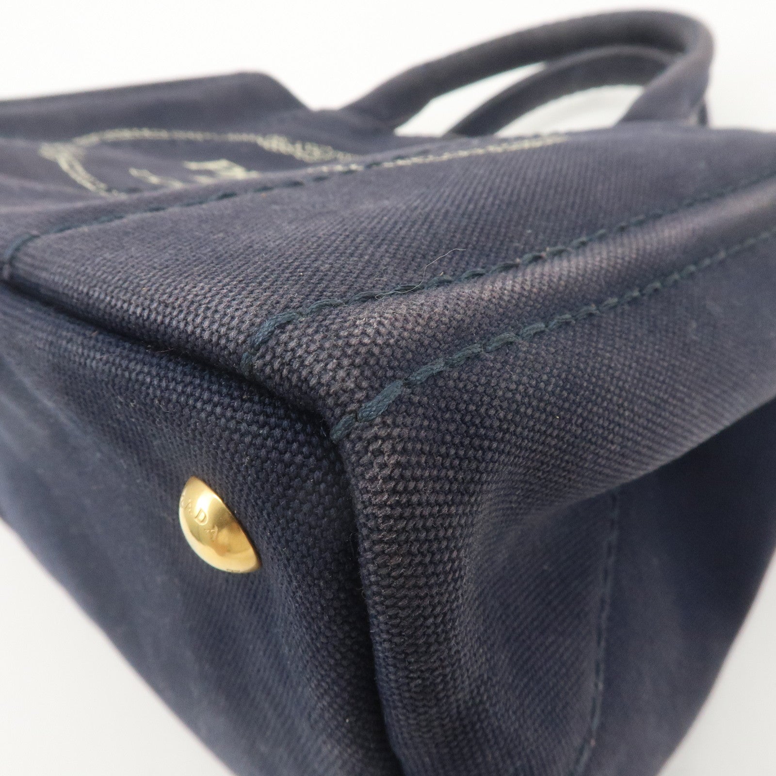 PRADA Canapa Mini Canvas 2Way Bag Shoulder Bag Navy 1BG439