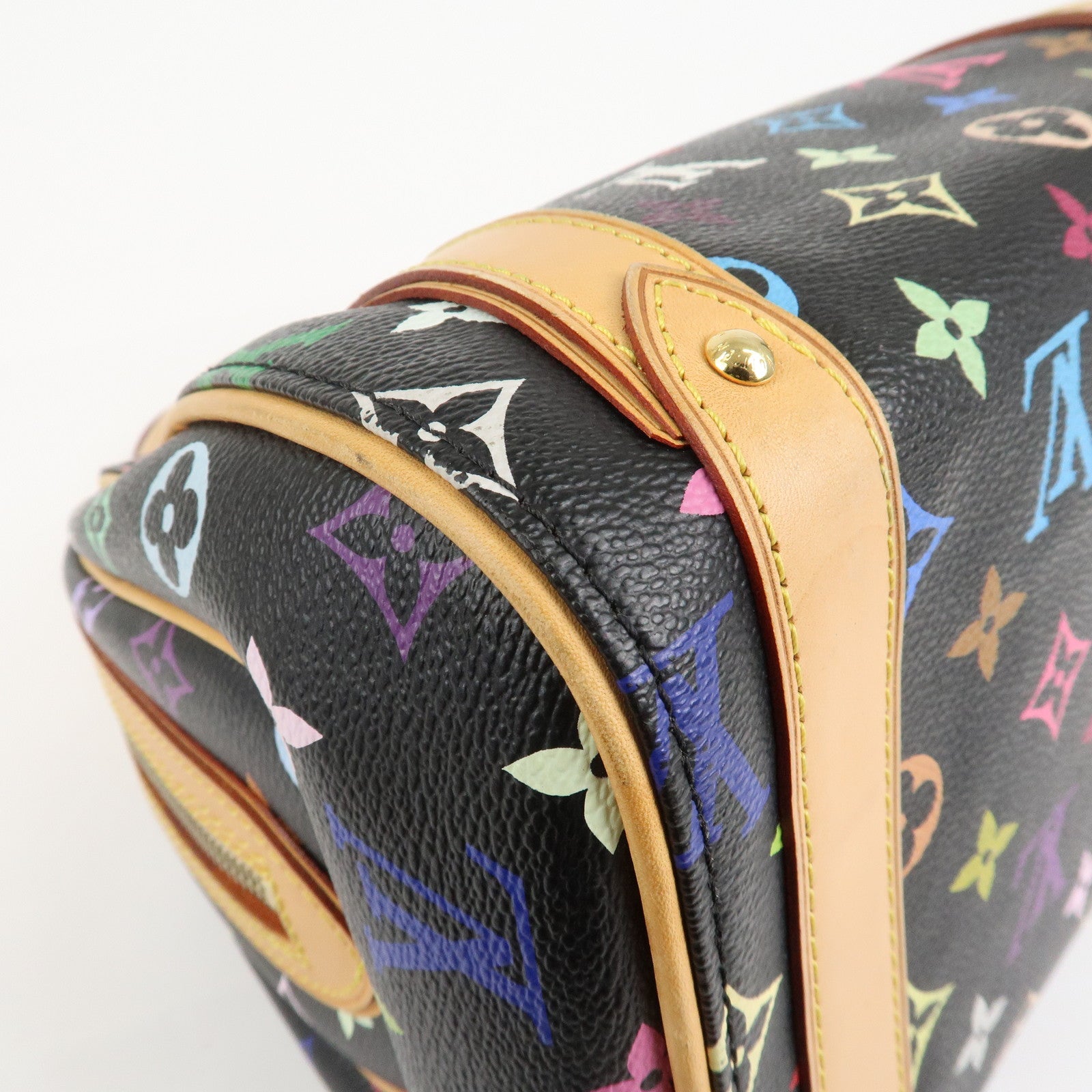 Louis Vuitton Monogram Multi Color Priscilla Hand Bag Noir M40097 Used