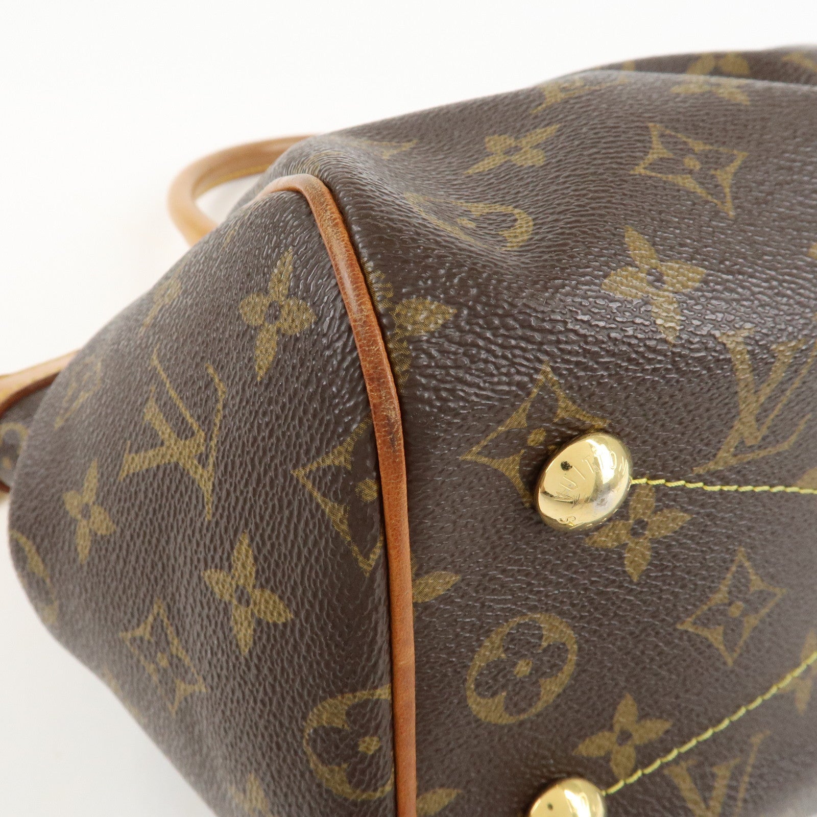 Louis Vuitton Monogram Tivoli PM Hand Bag Brown M40143 Used