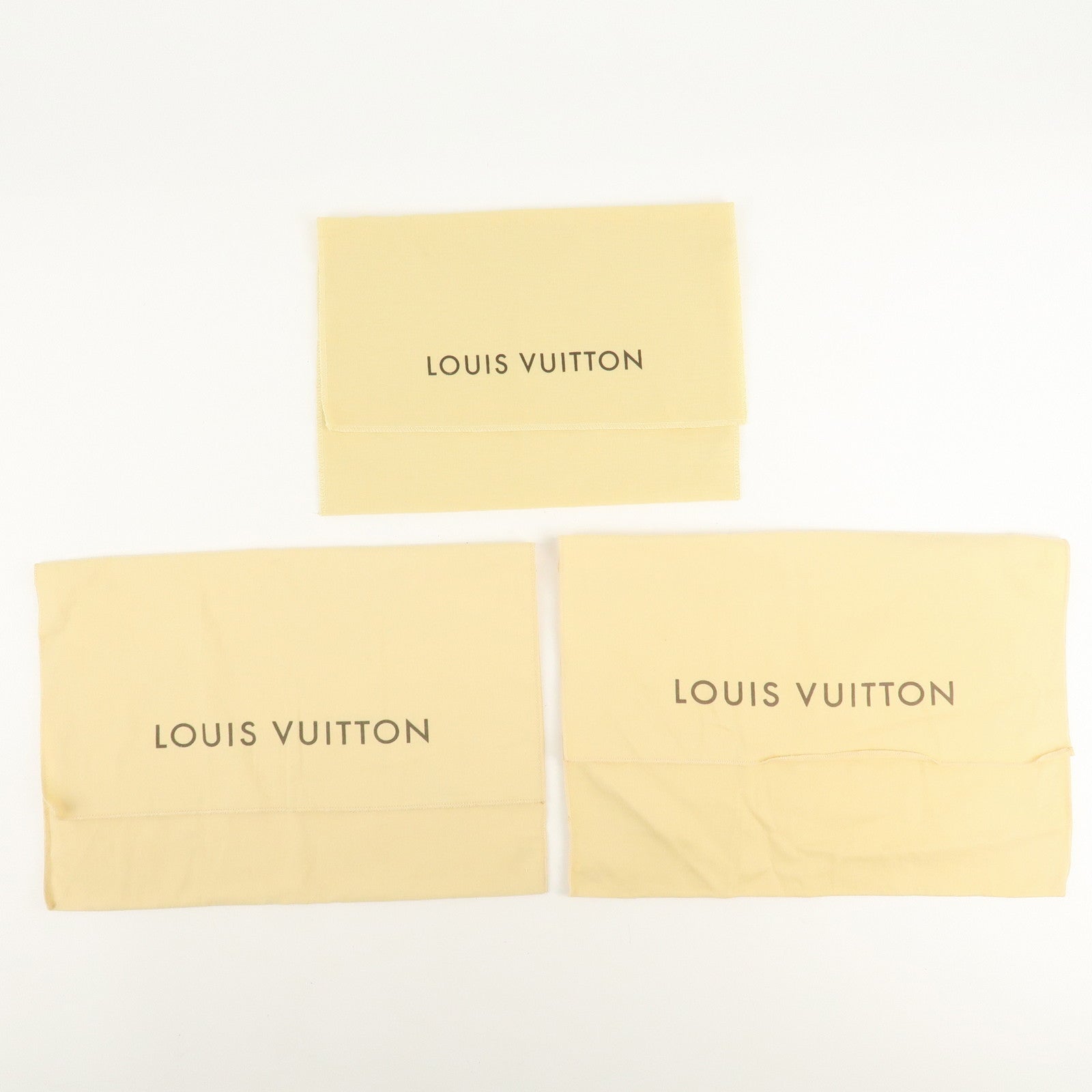 Louis Vuitton Set of 10 Dust Bag Storage Bag Old Style Beige Used