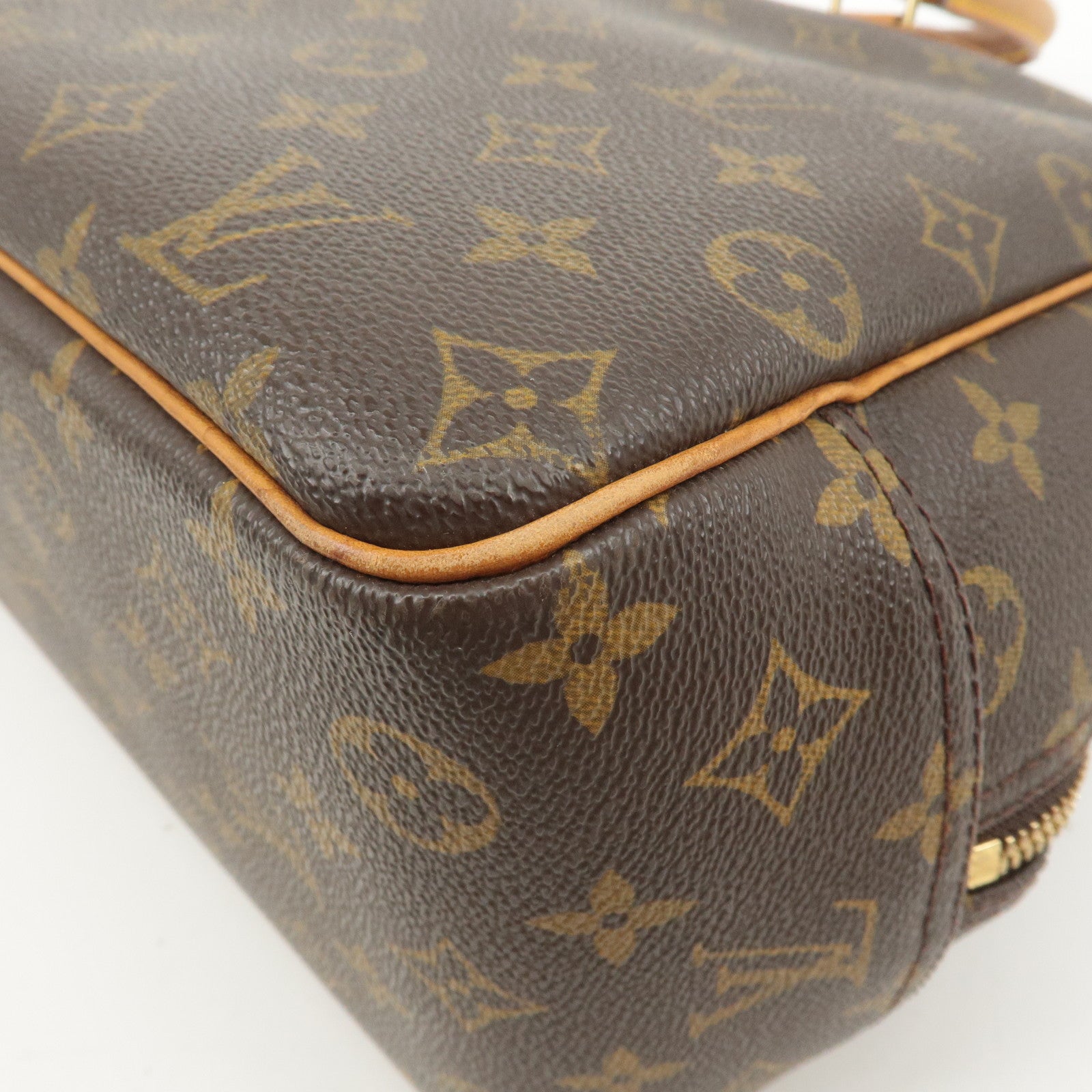 Louis Vuitton Monogram Deauville Hand Bag Brown M47270