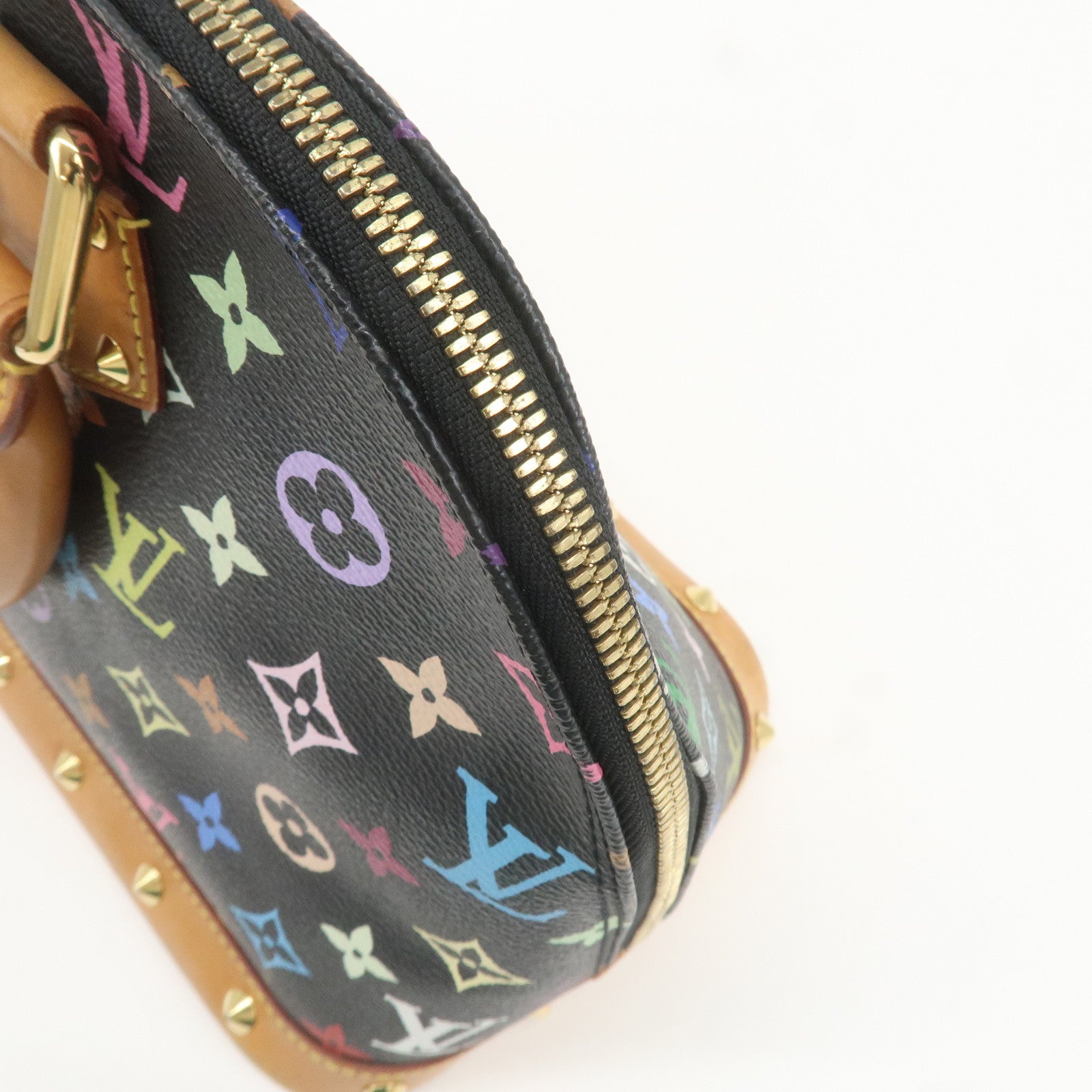 Louis Vuitton Monogram Multi Color Alma Hand Bag Noir M92646