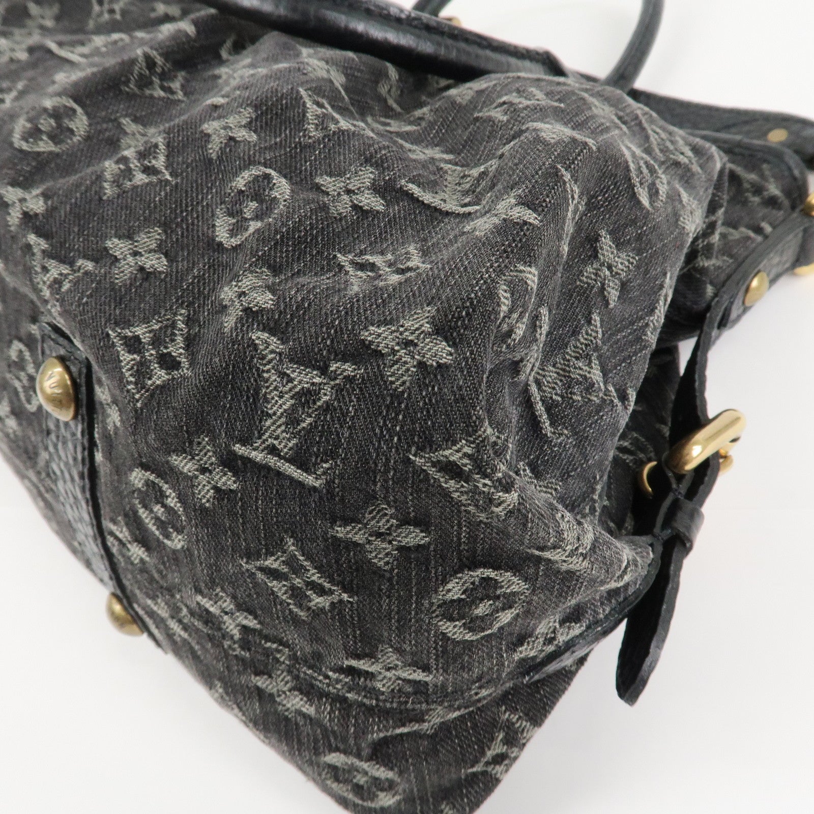 Louis Vuitton Monogram Denim Neo Cabby MM 2Way Bag Noir M95351 Used