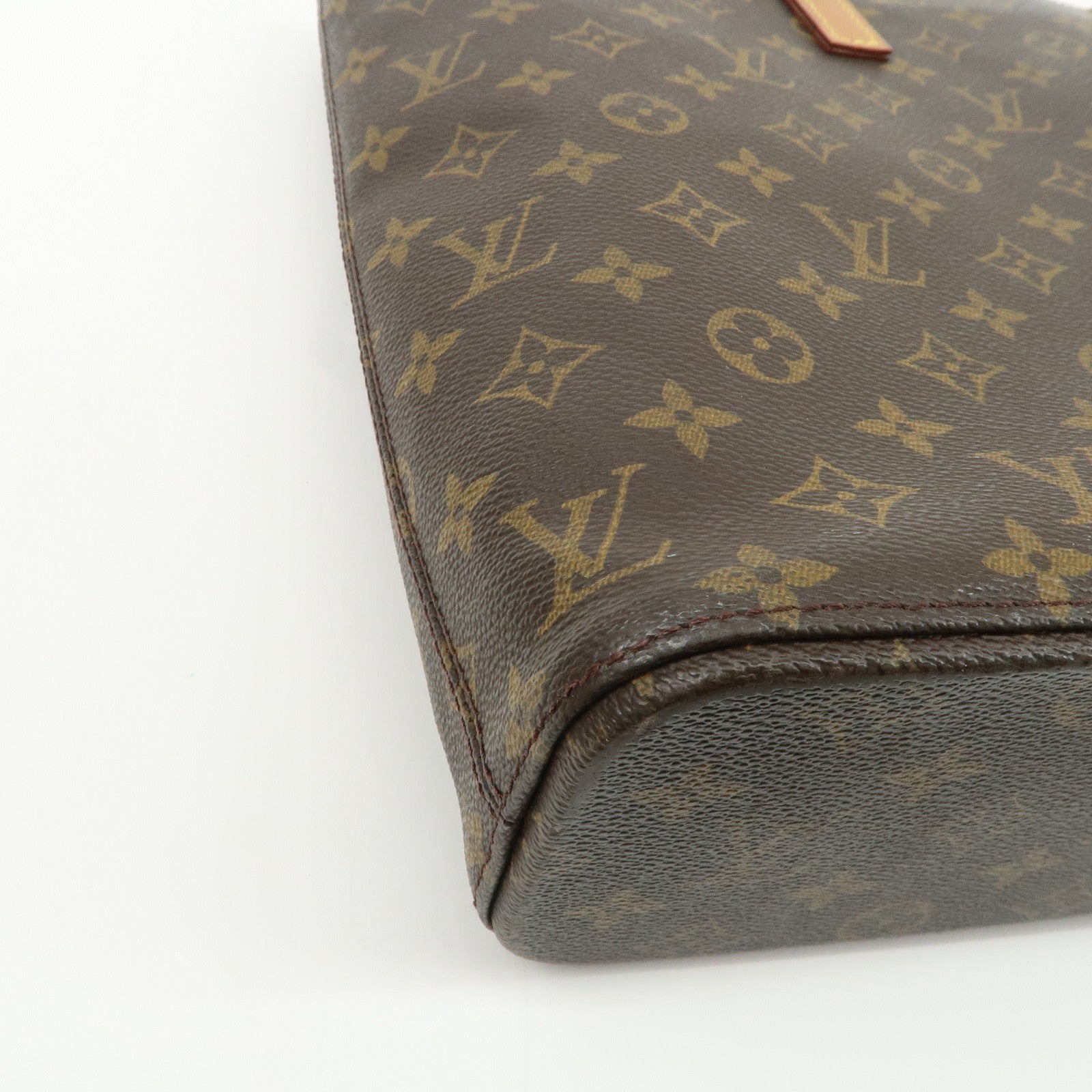 Louis Vuitton Monogram Luco Tote Bag Hand Bag Brown M51155 Used