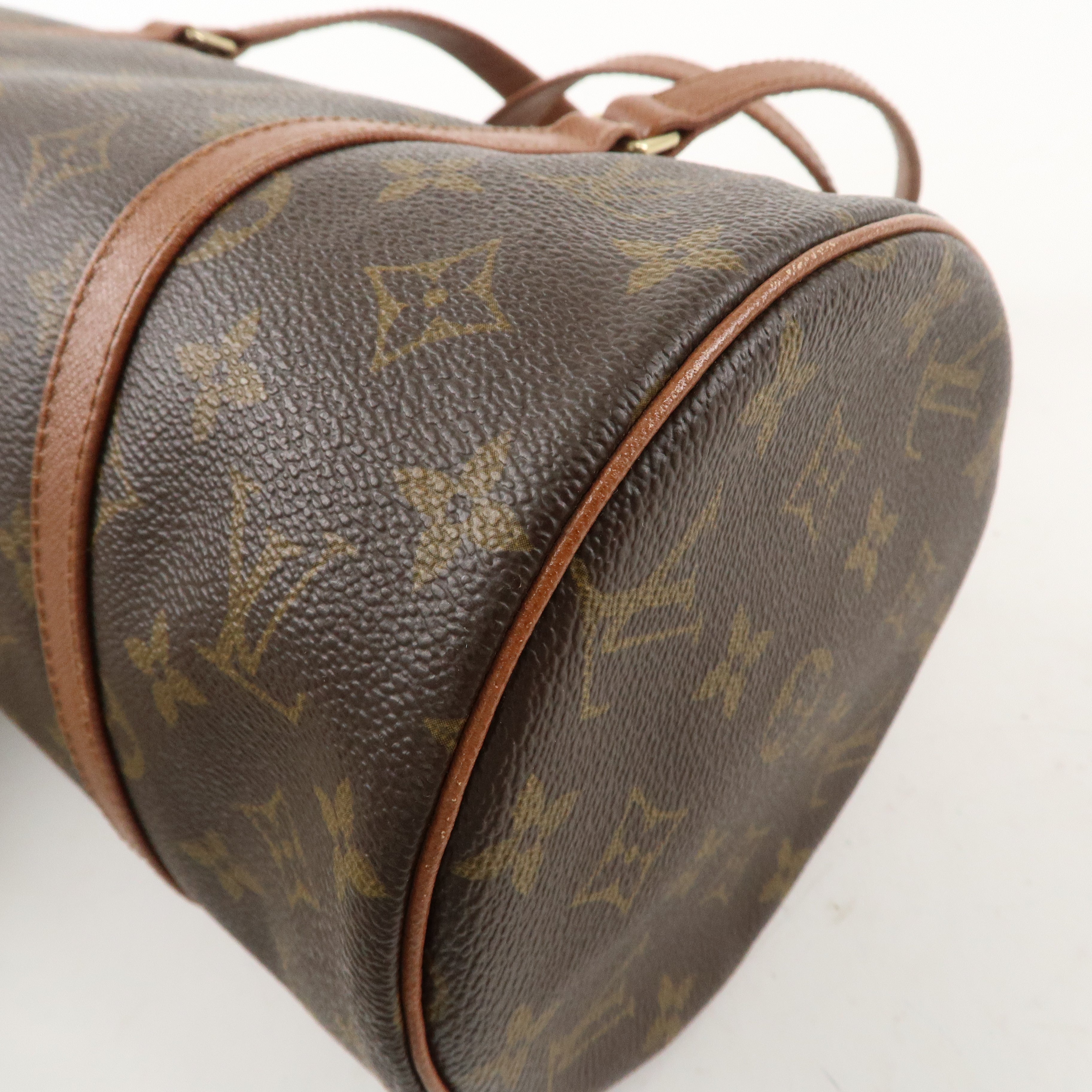 Louis Vuitton Monogram Papillon 30 Hand Bag Brown M51365