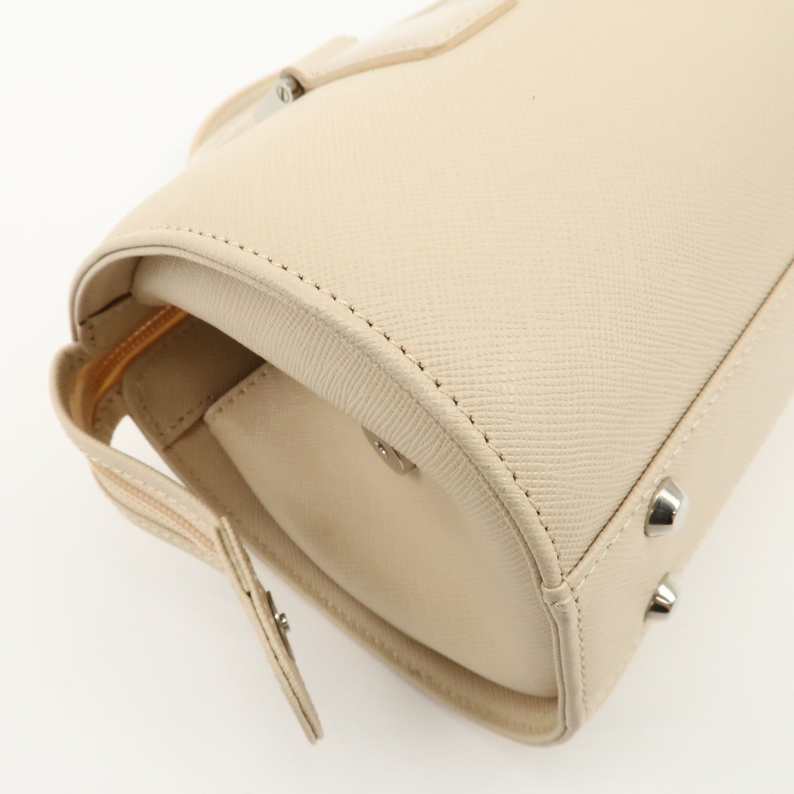 BURBERRY Leather Hand Bag Shoulder Bag Beige