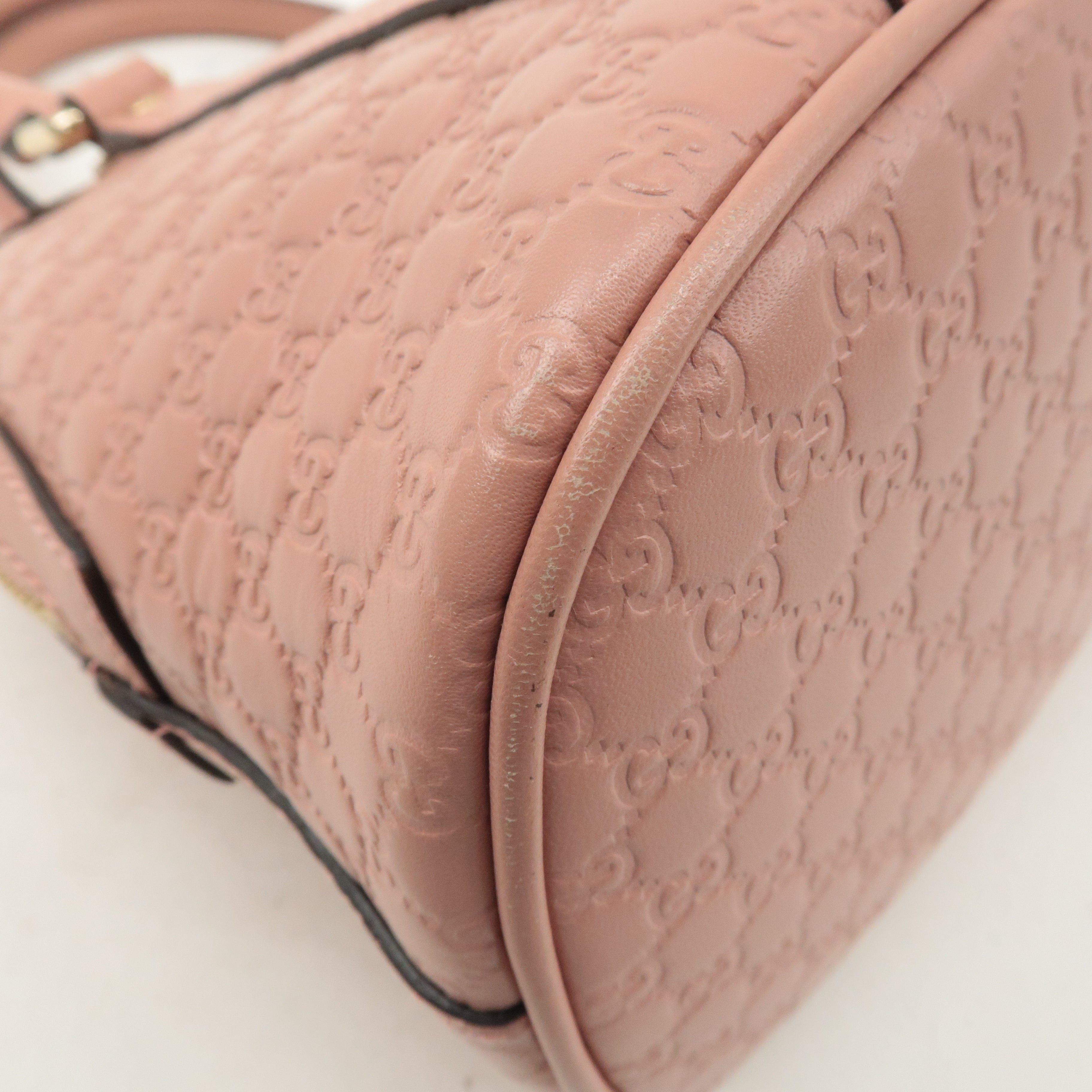 GUCCI Micro Guccissima Leather 2Way Shoulder Hand Bag Pink 449654