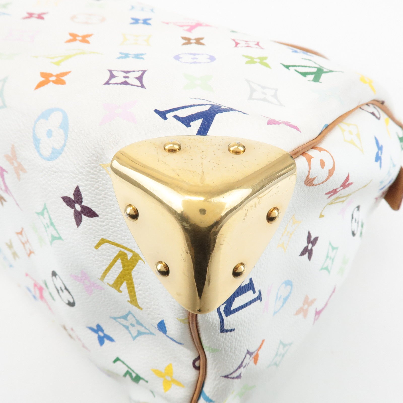 Louis Vuitton Monogram Multicolor Speedy 30 Hand Bag Blanc M92642