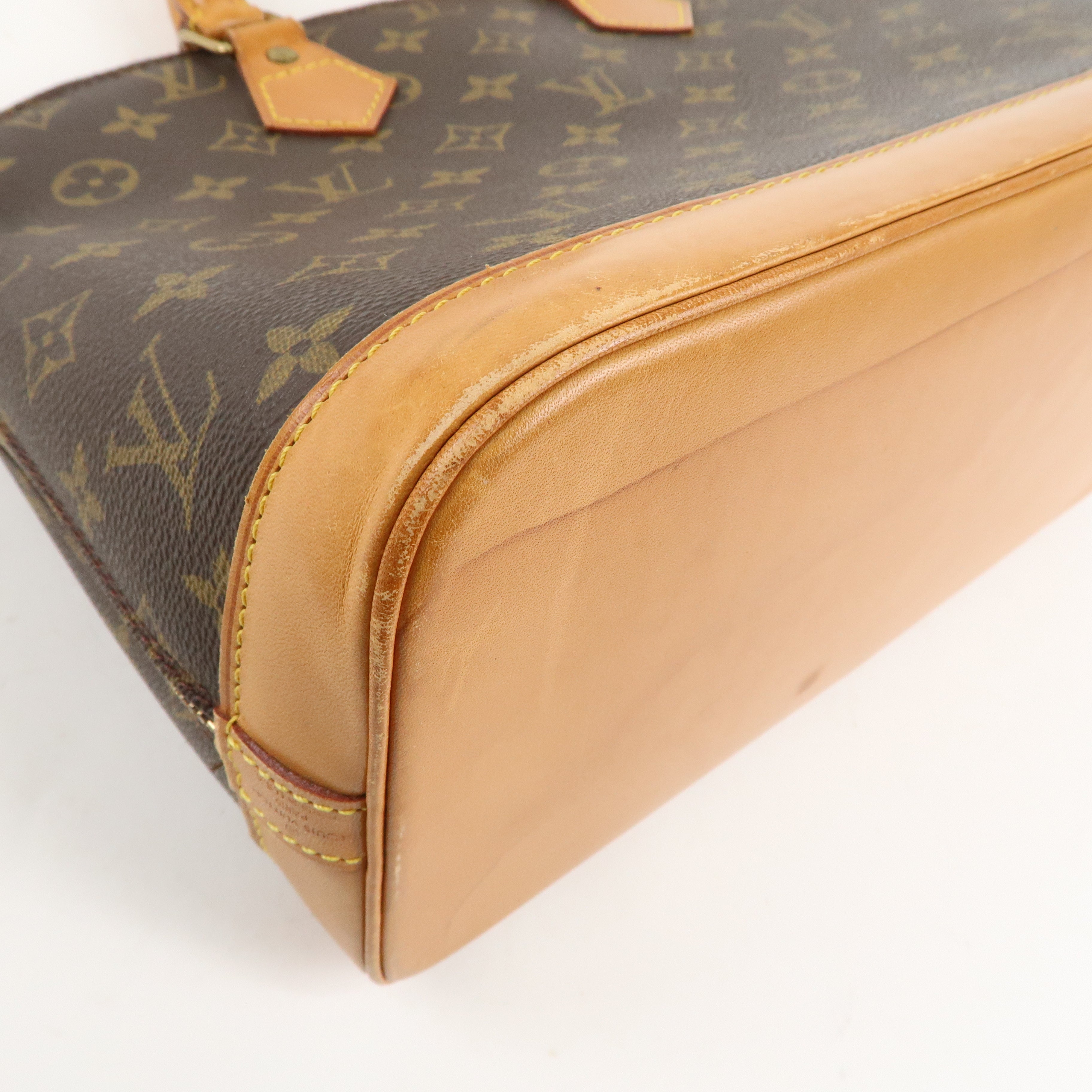 Louis Vuitton Monogram Alma Hand Bag Brown M51130