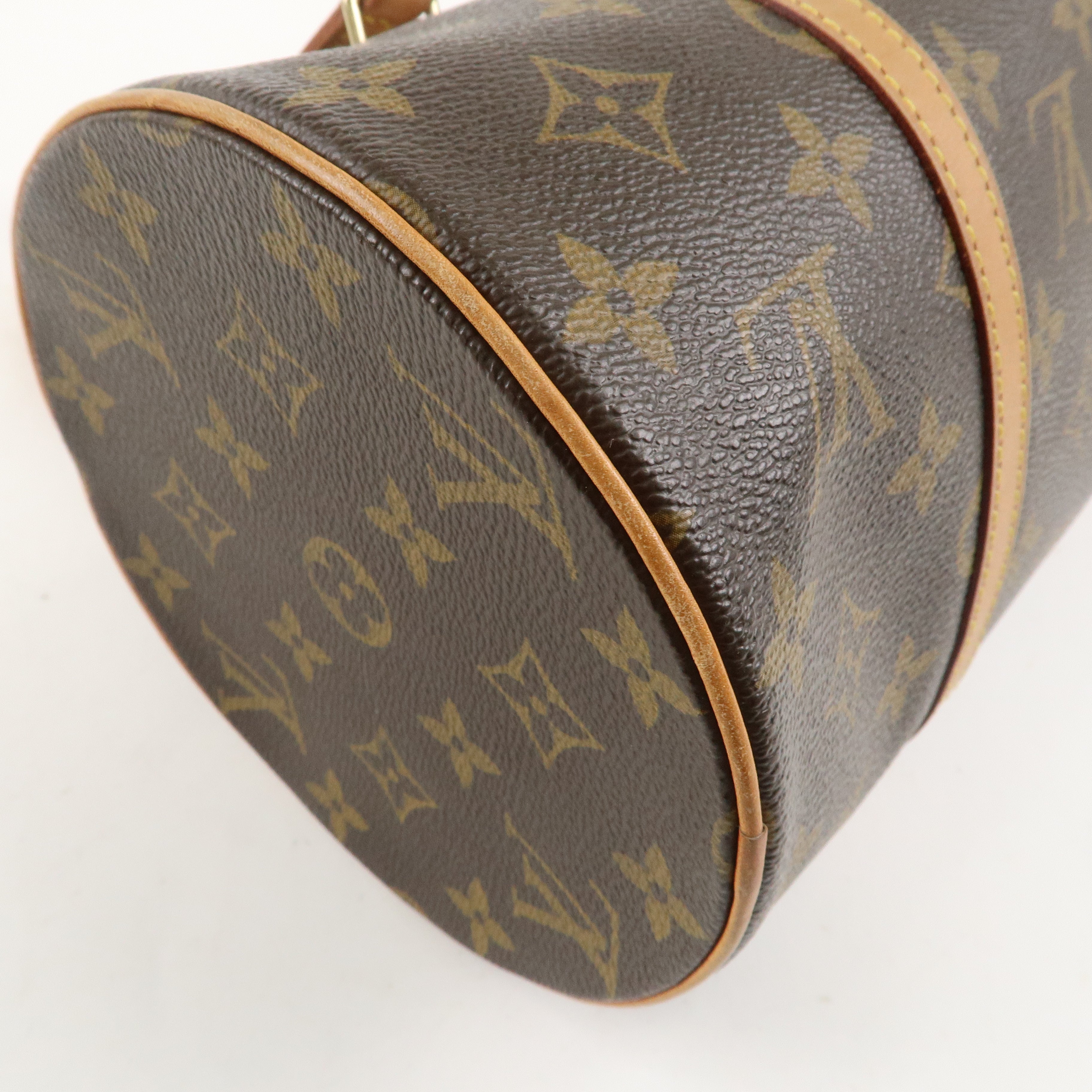 Louis Vuitton Monogram Papillon 30 Hand Bag 
Pouch Brown M51385