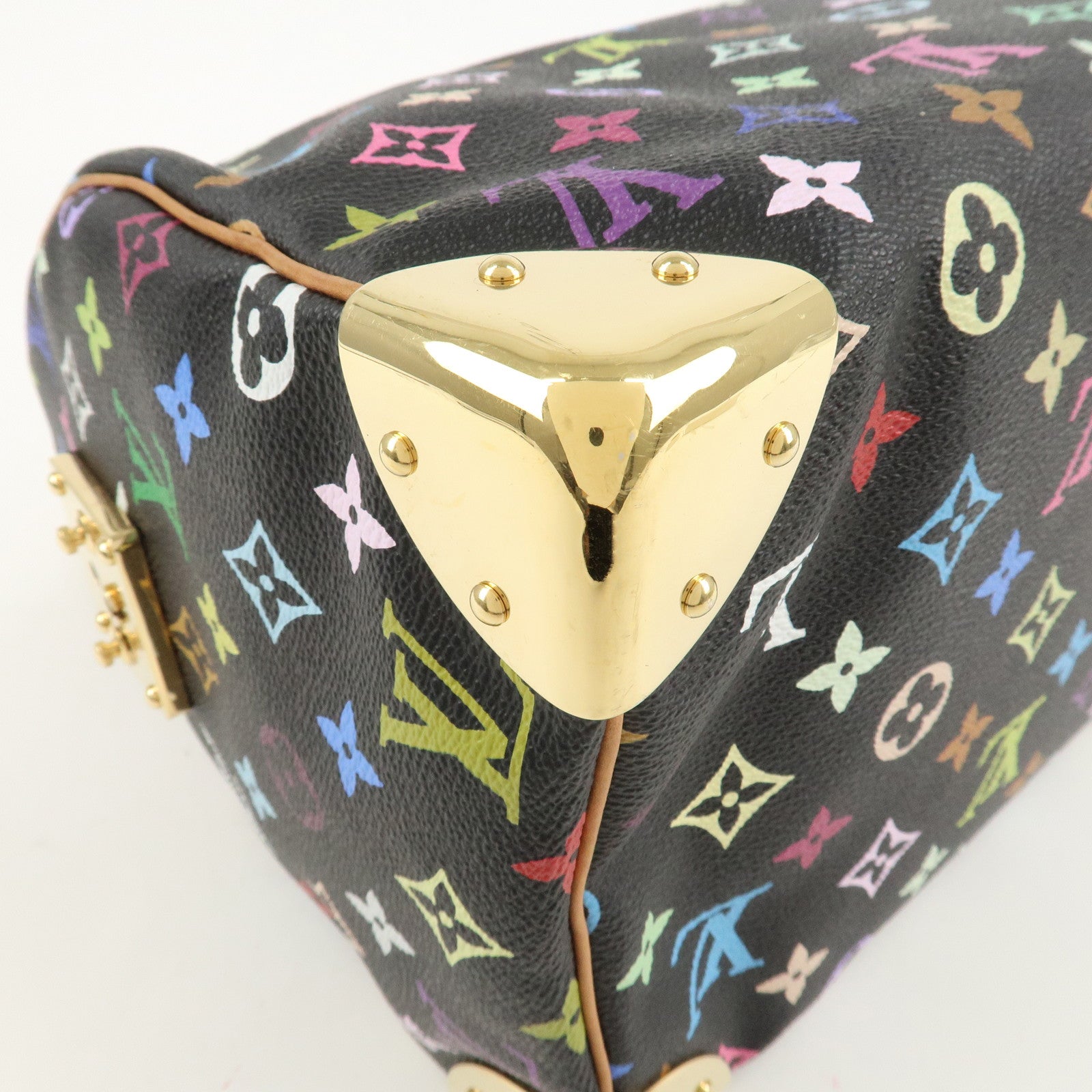 Louis Vuitton Monogram Multi Color Speedy 30 Hand Bag M92642 Used