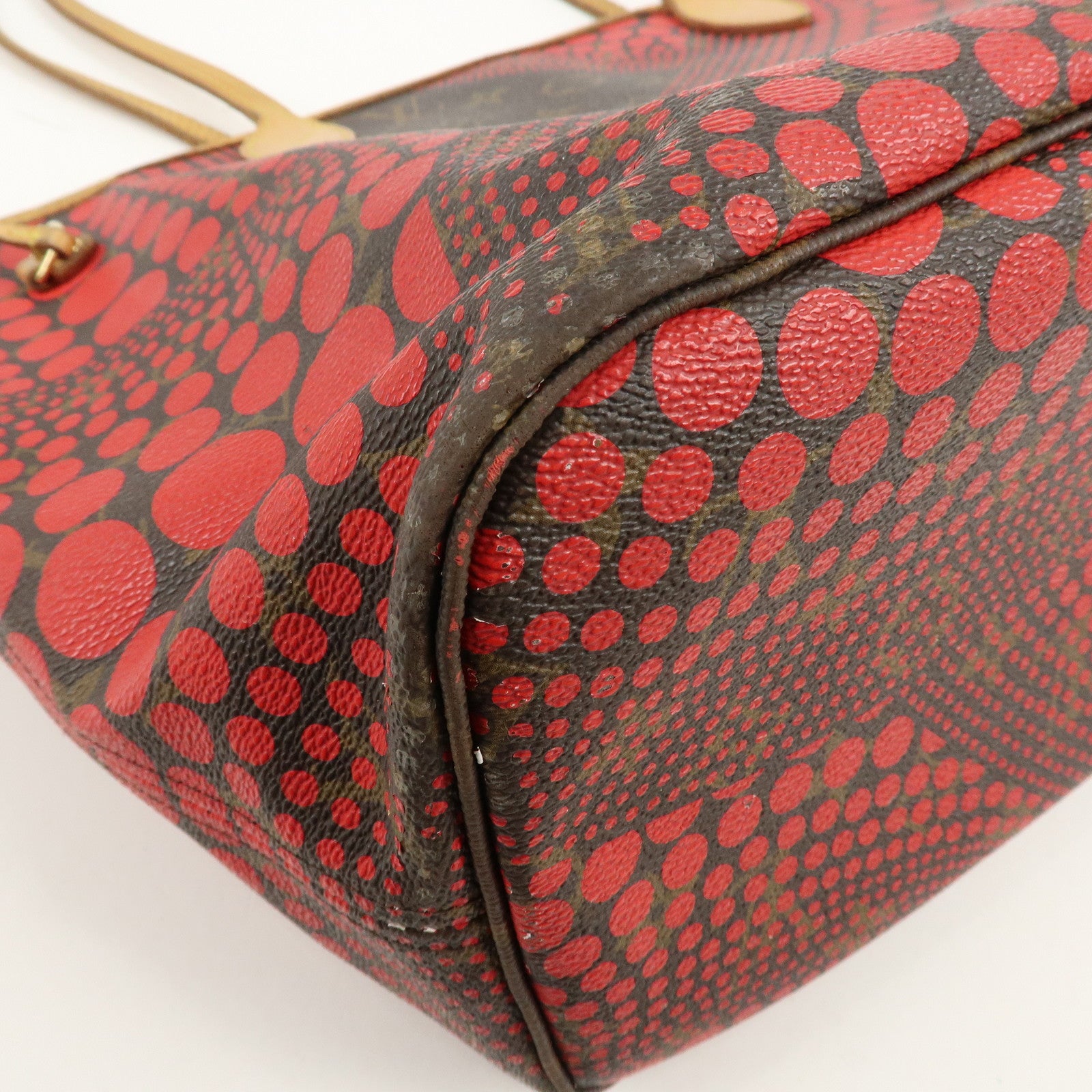 Louis Vuitton Rouge Pumpkin Dots Yayoi Kusama Neverfull MM M40686 Used