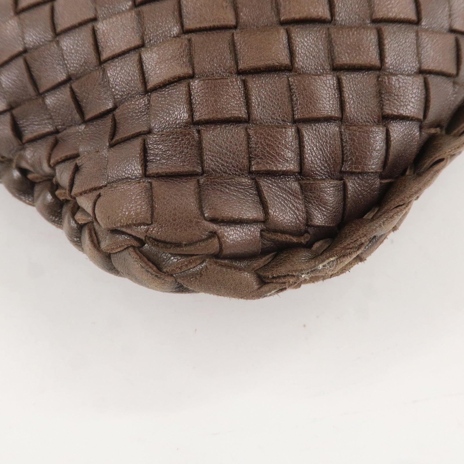 BOTTEGA VENETA Hobo Intrecciato Leather Shoulder Bag Brown 115653