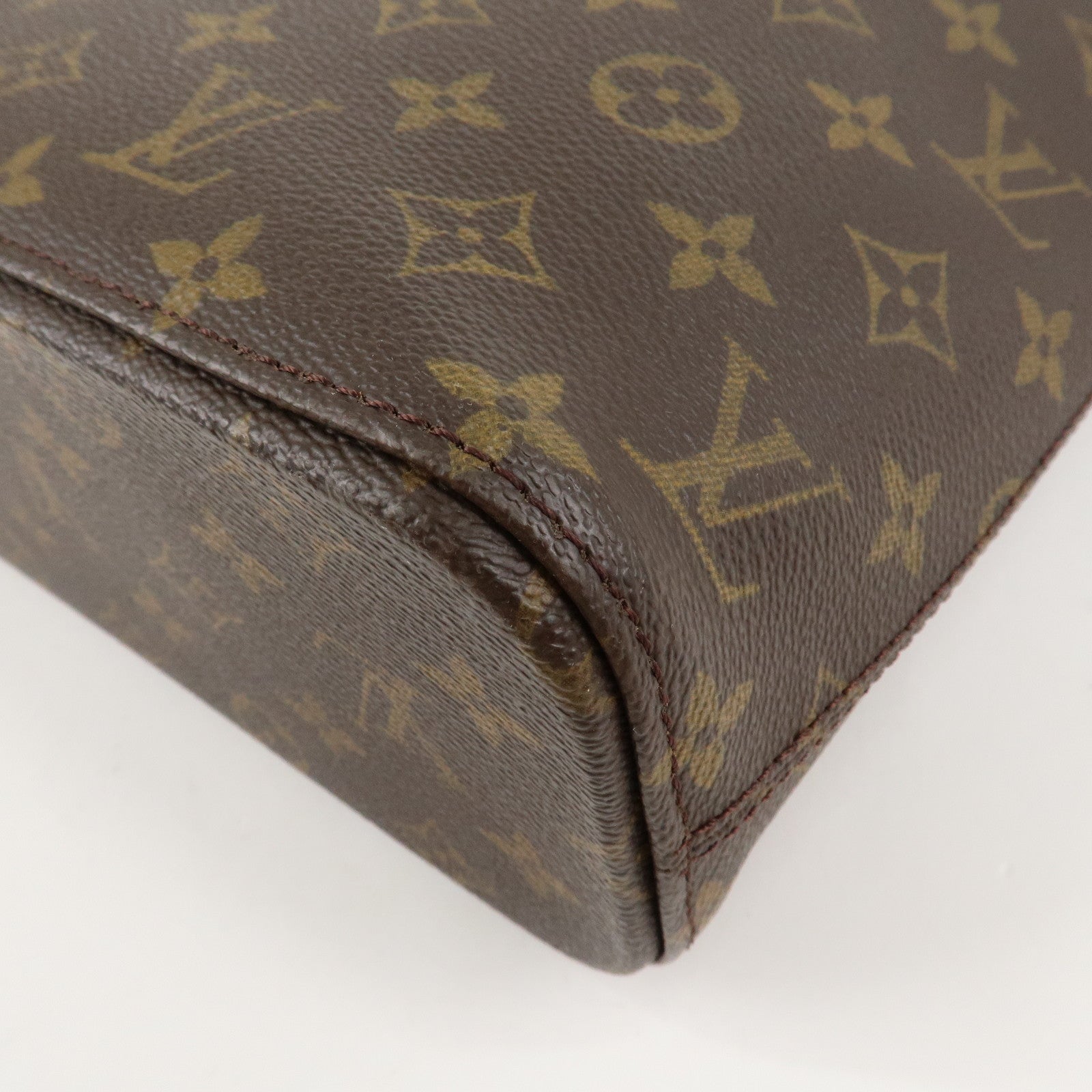 Louis Vuitton Monogram Luco Tote Bag Hand Bag Brown M51155 Used