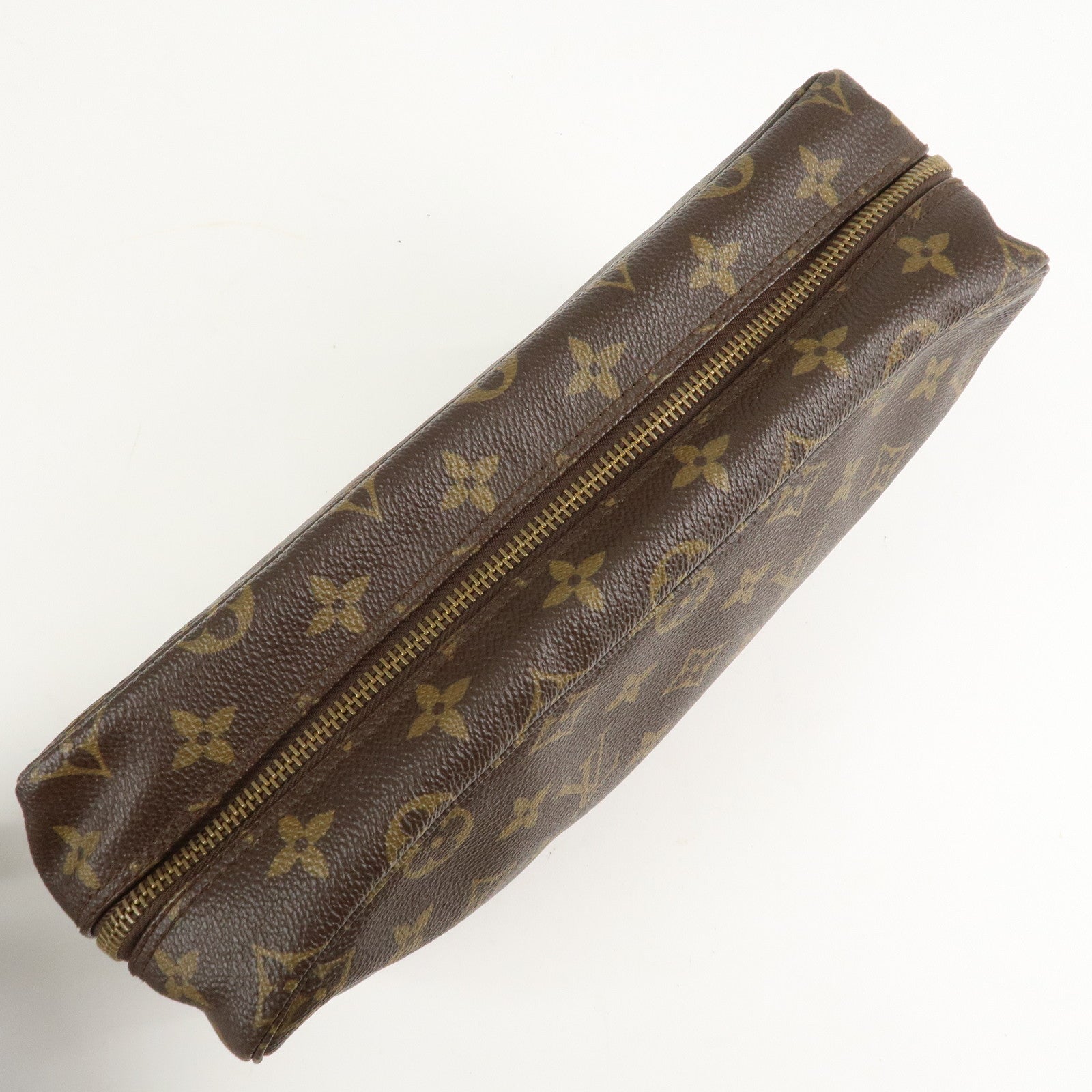 Louis Vuitton Monogram Trousse Toilette 28 Pouch Brown M47522 Used