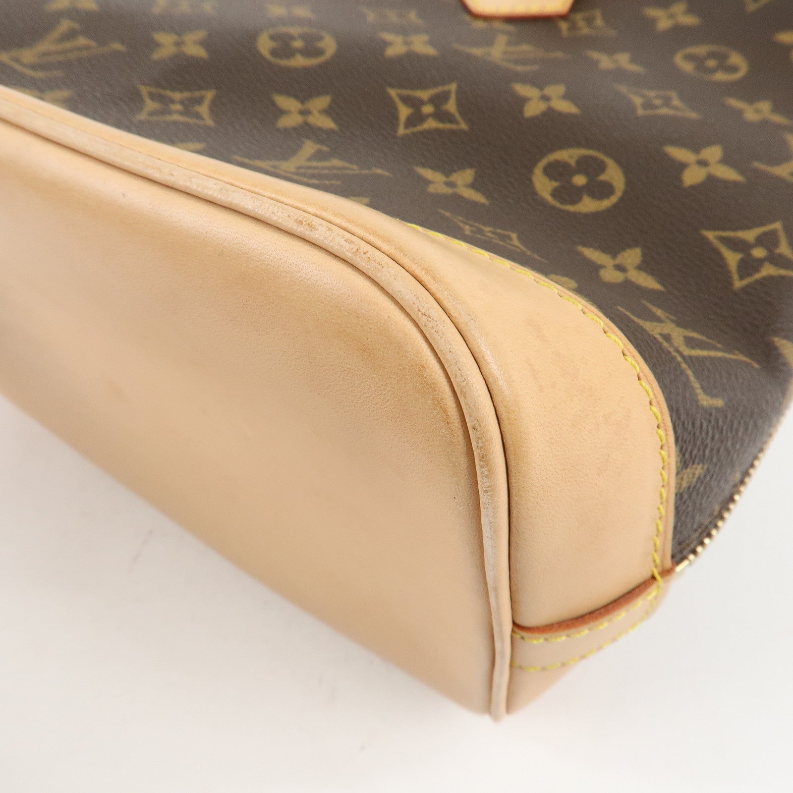 Louis Vuitton Monogram Alma Hand Bag Brown M51130 Used