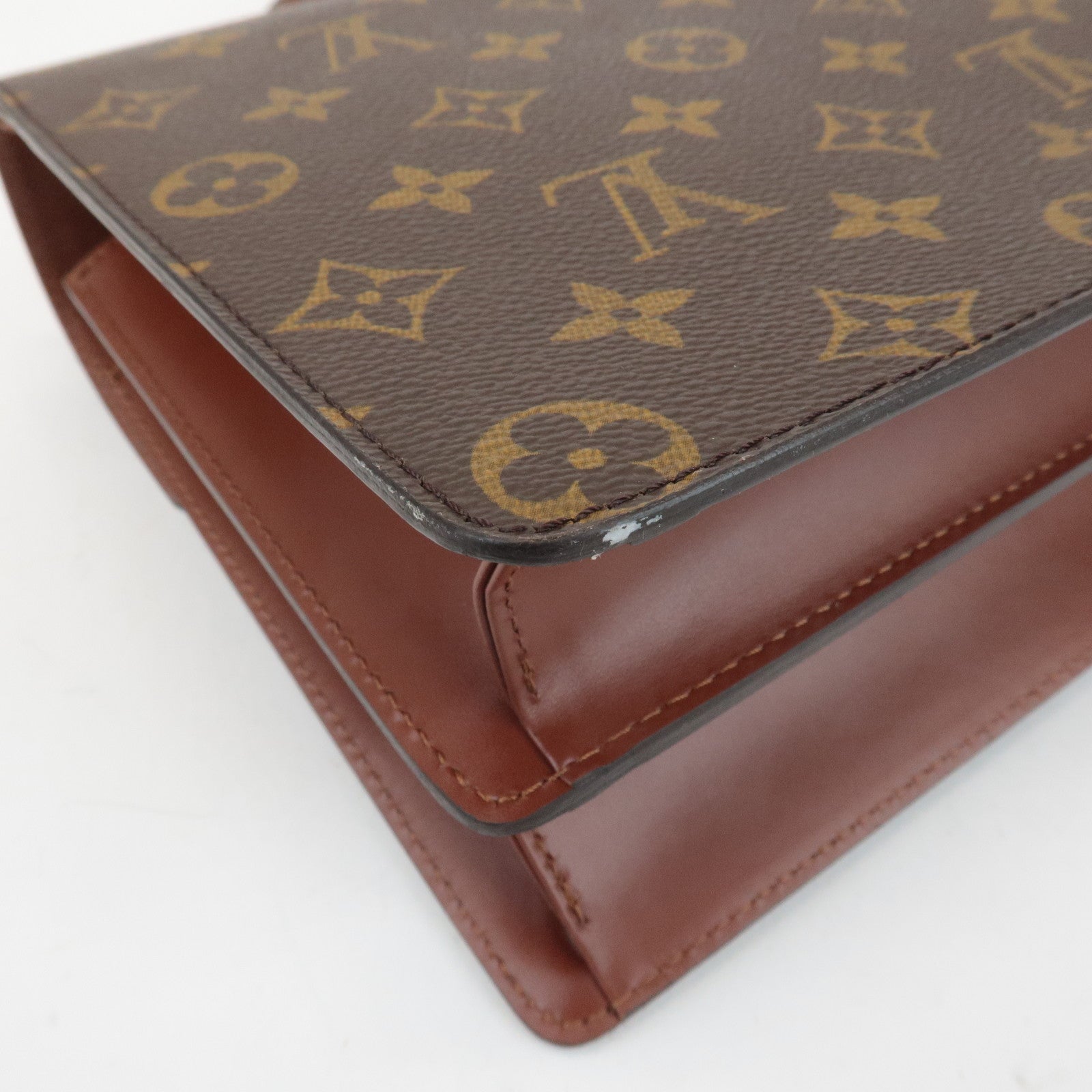 Louis Vuitton Monogram Concorde Hand Bag Brown M51190 Used