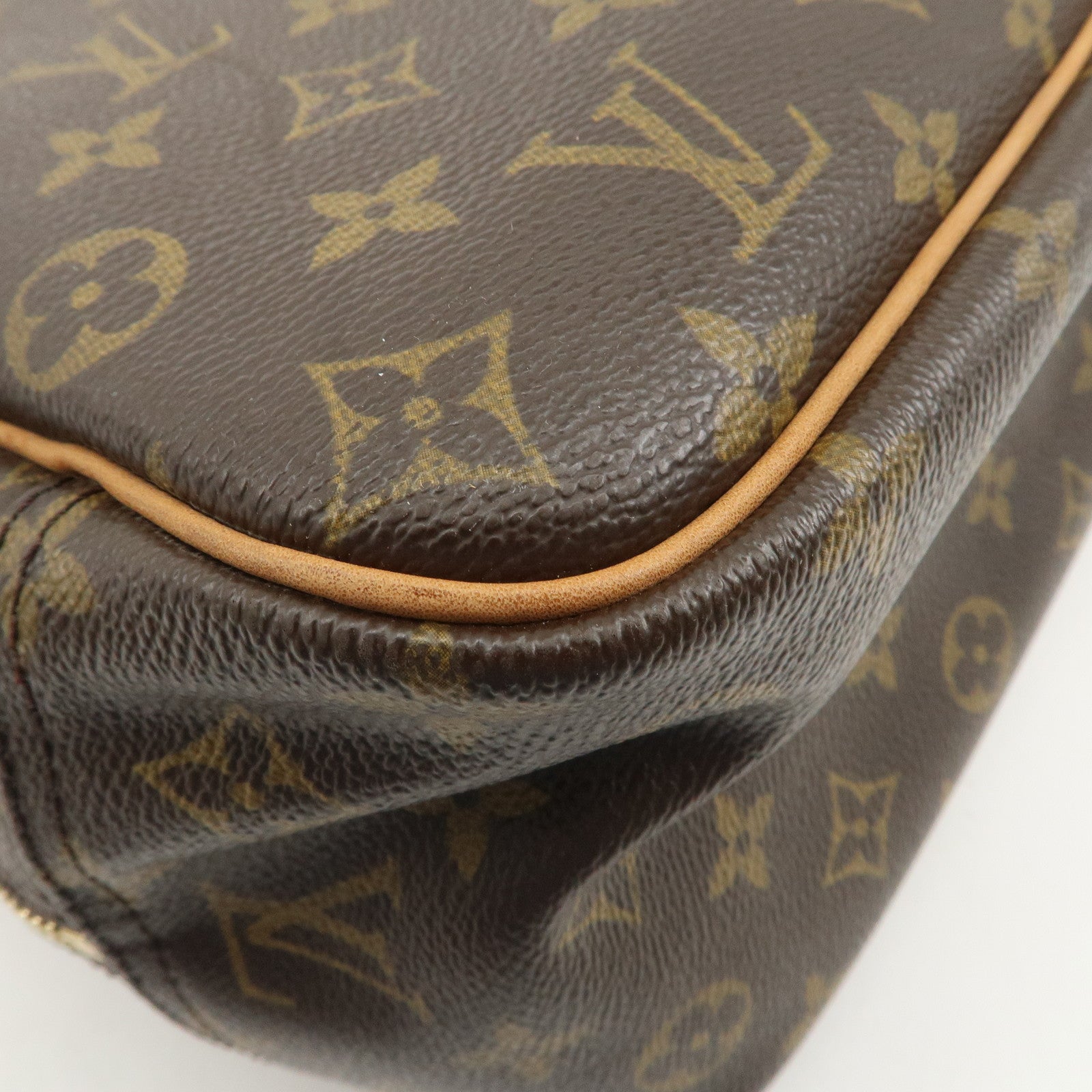 Louis Vuitton Monogram Deauville Hand Bag Brown M47270 Used