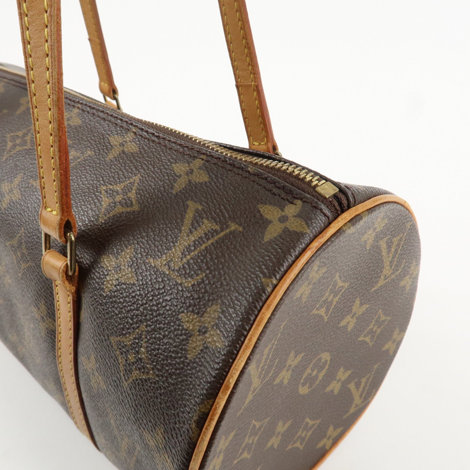 Louis Vuitton Monogram Papillon 30 Hand Bag Brown M51385 Used