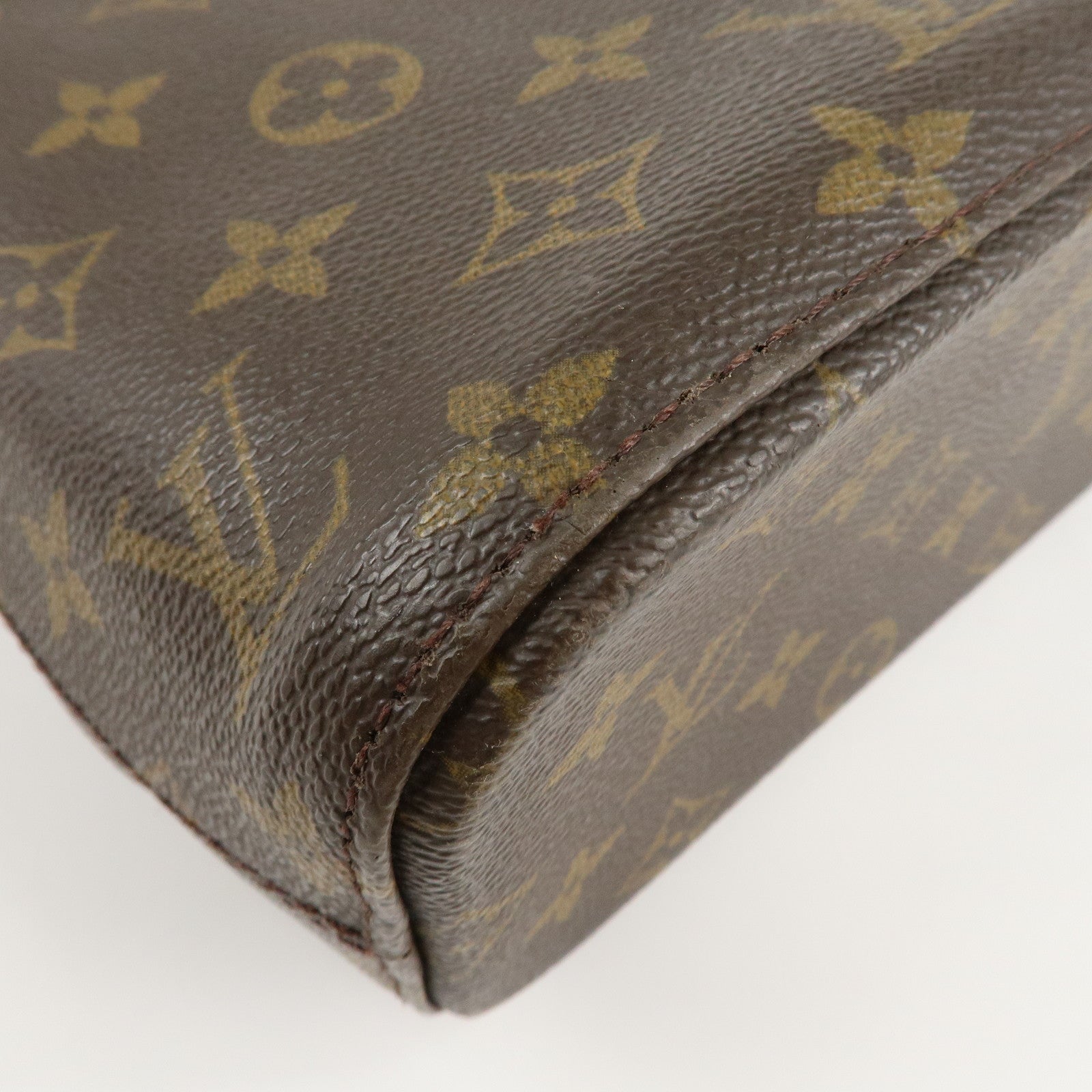 Louis Vuitton Monogram Luco Tote Bag Hand Bag Brown M51155 Used