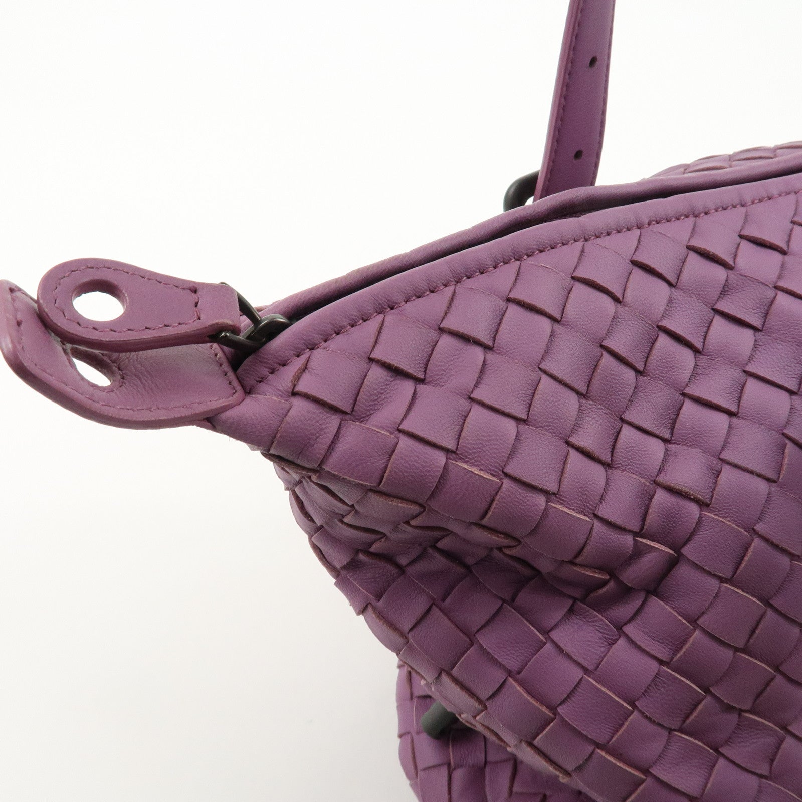 BOTTEGA VENETA Intrecciato Leather Hand Bag Shoulder Bag Purple