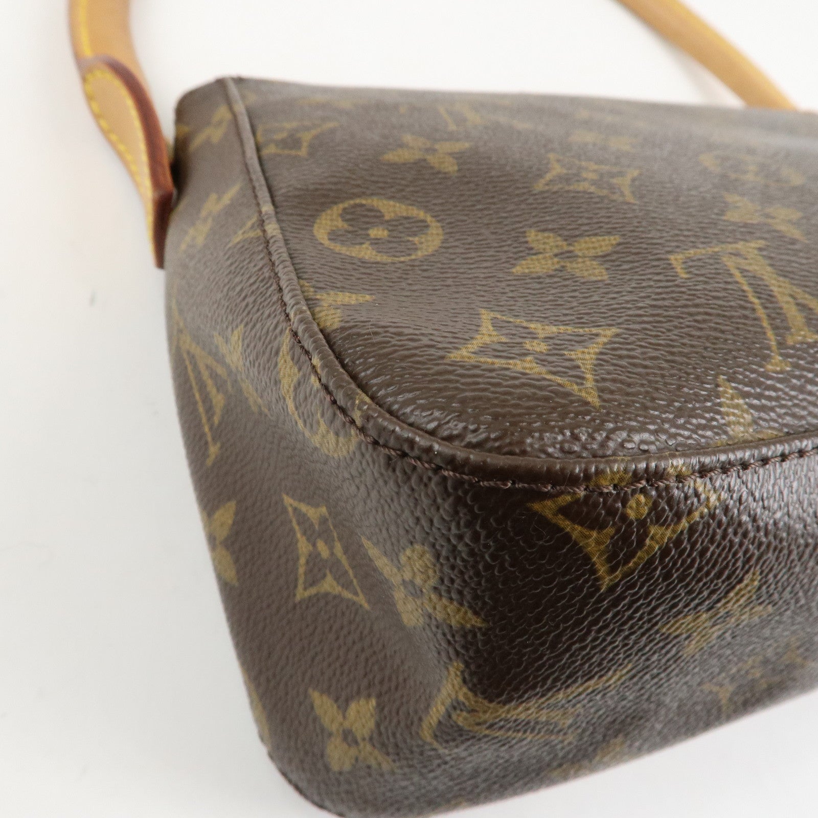 Louis Vuitton Monogram Mini Looping Shoulder Bag Hand Bag M51147 Used