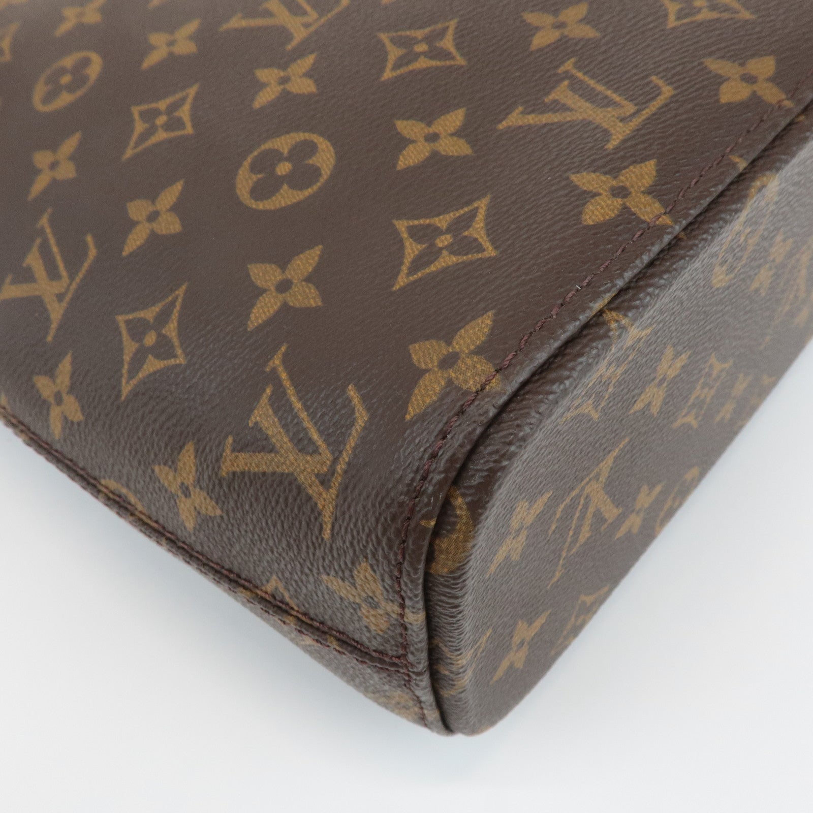 Louis Vuitton Monogram Luco Tote Bag Hand Bag Brown M51155 Used