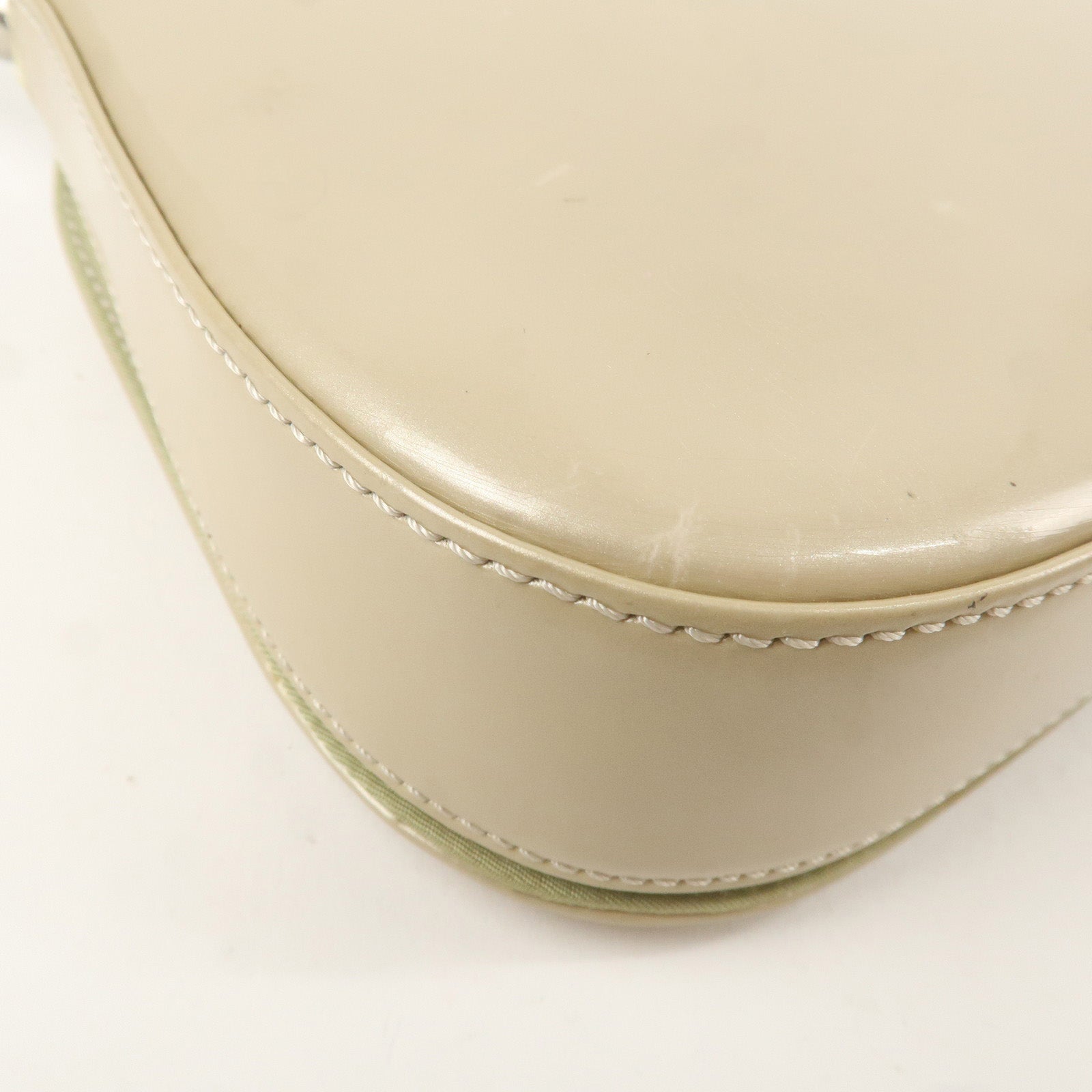 Christian Dior Maris Pearl Patent Leather One Shoulder Bag