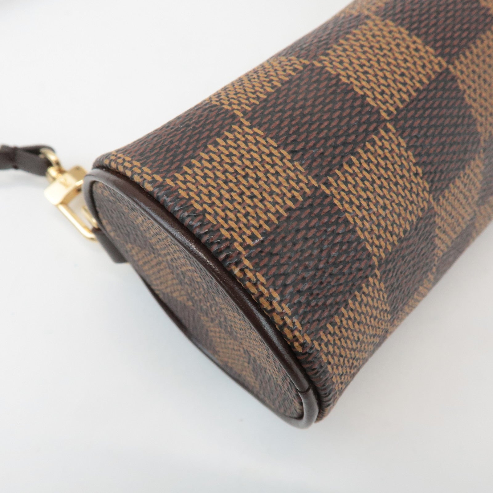 Louis Vuitton Damier Ebene Mini Pouch for Papillon Bag Brown Used