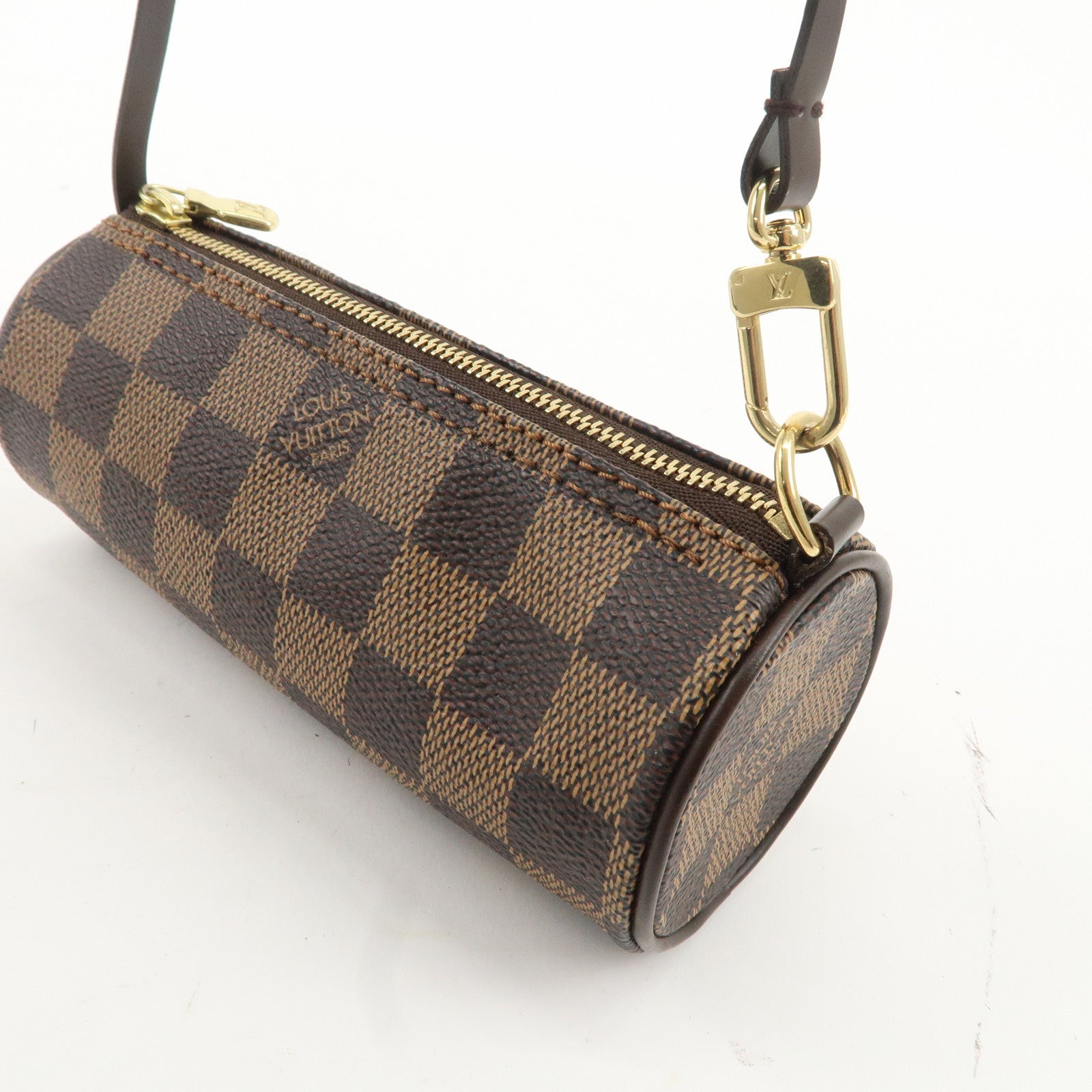 Louis Vuitton Damier Mini Pouch for Papillon Bag Brown Used