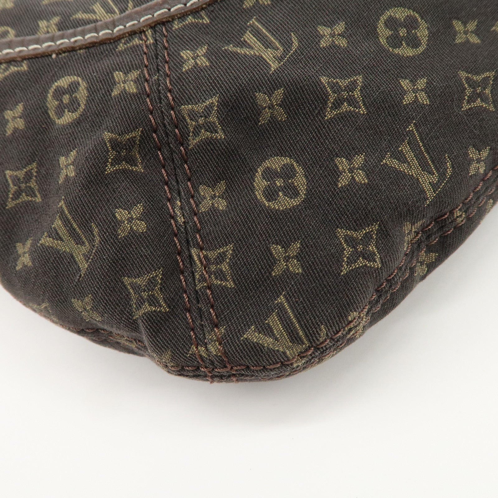 Louis Vuitton Monogram Mini Lin Manon MM Shoulder Bag Ebene M95619 Used