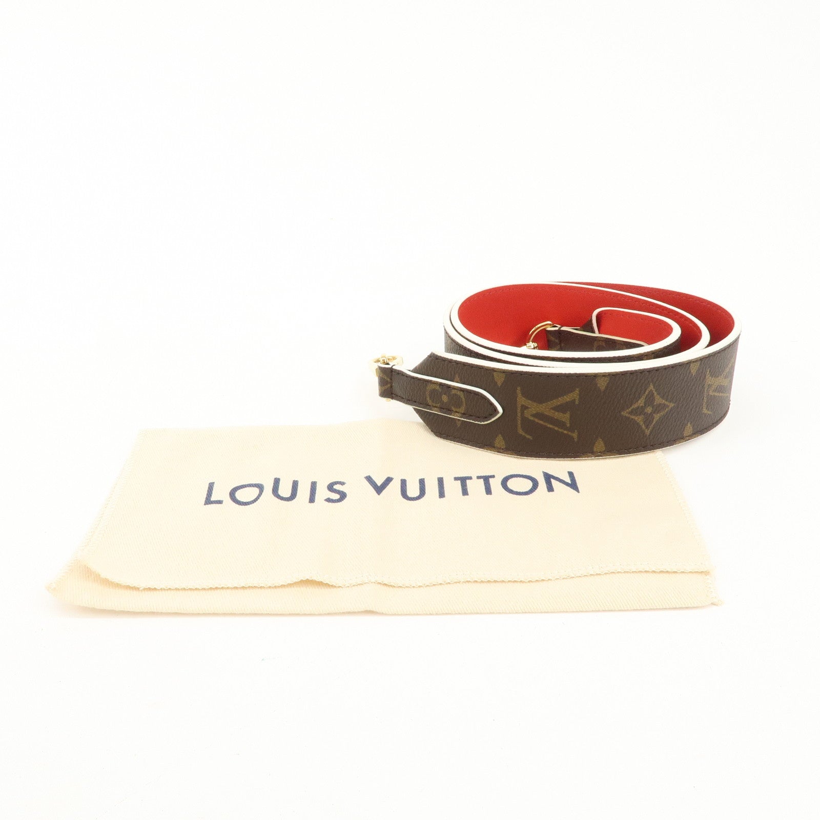 Louis Vuitton Monogram Canvas Shoulder Strap Rouge J02287 Used