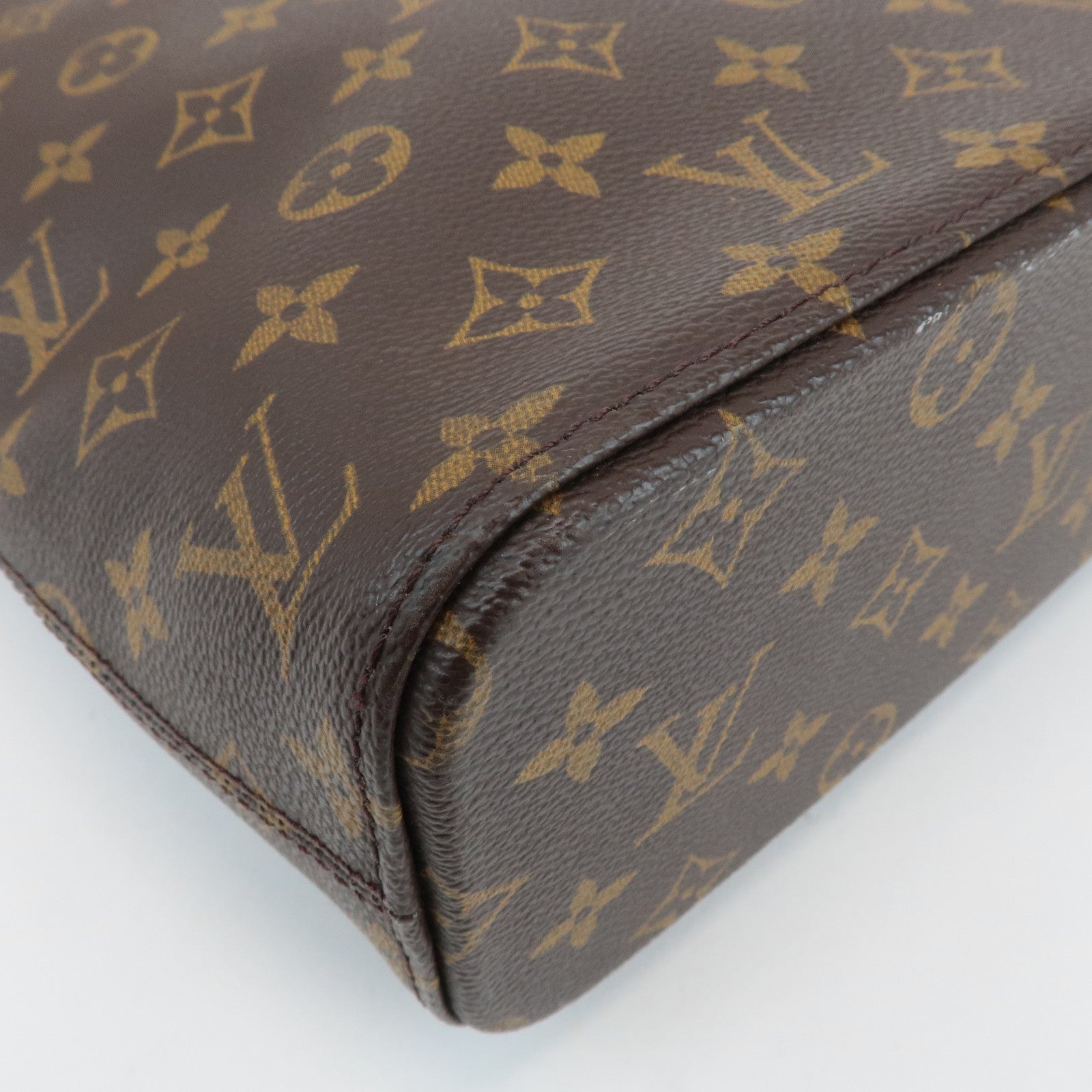 Louis Vuitton Monogram Luco Tote Bag Shoulder Bag Brown M51155 Used