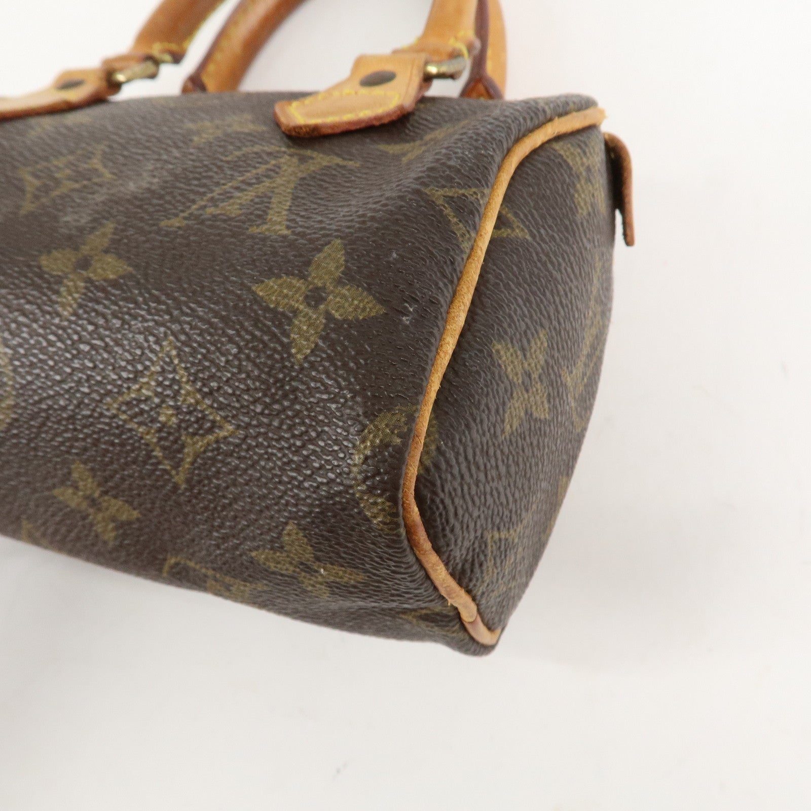 Louis Vuitton Monogram Mini Speedy Hand Bag Brown M41534 Used