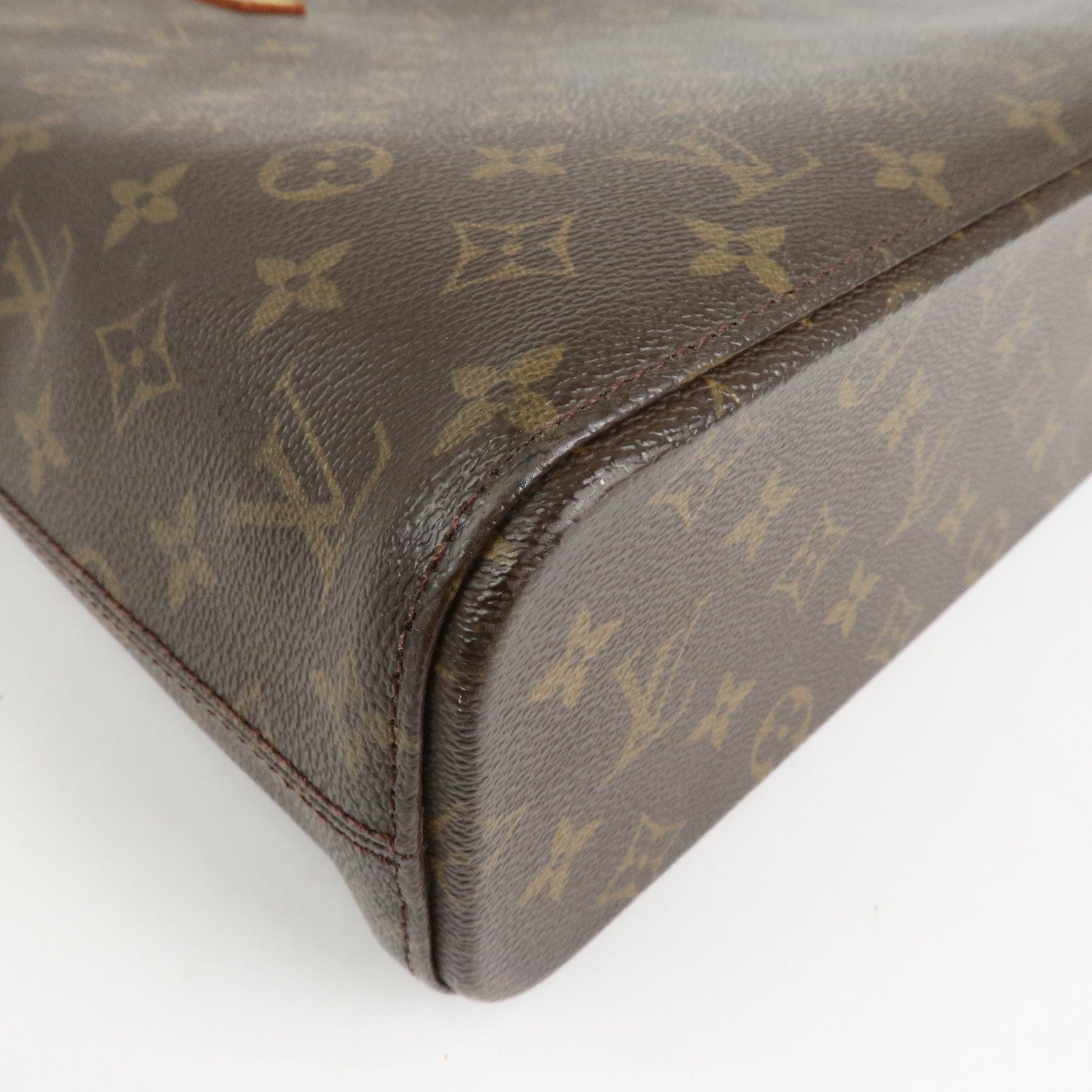 Louis Vuitton Monogram Luco Tote Bag Hand Bag Brown M51155 Used