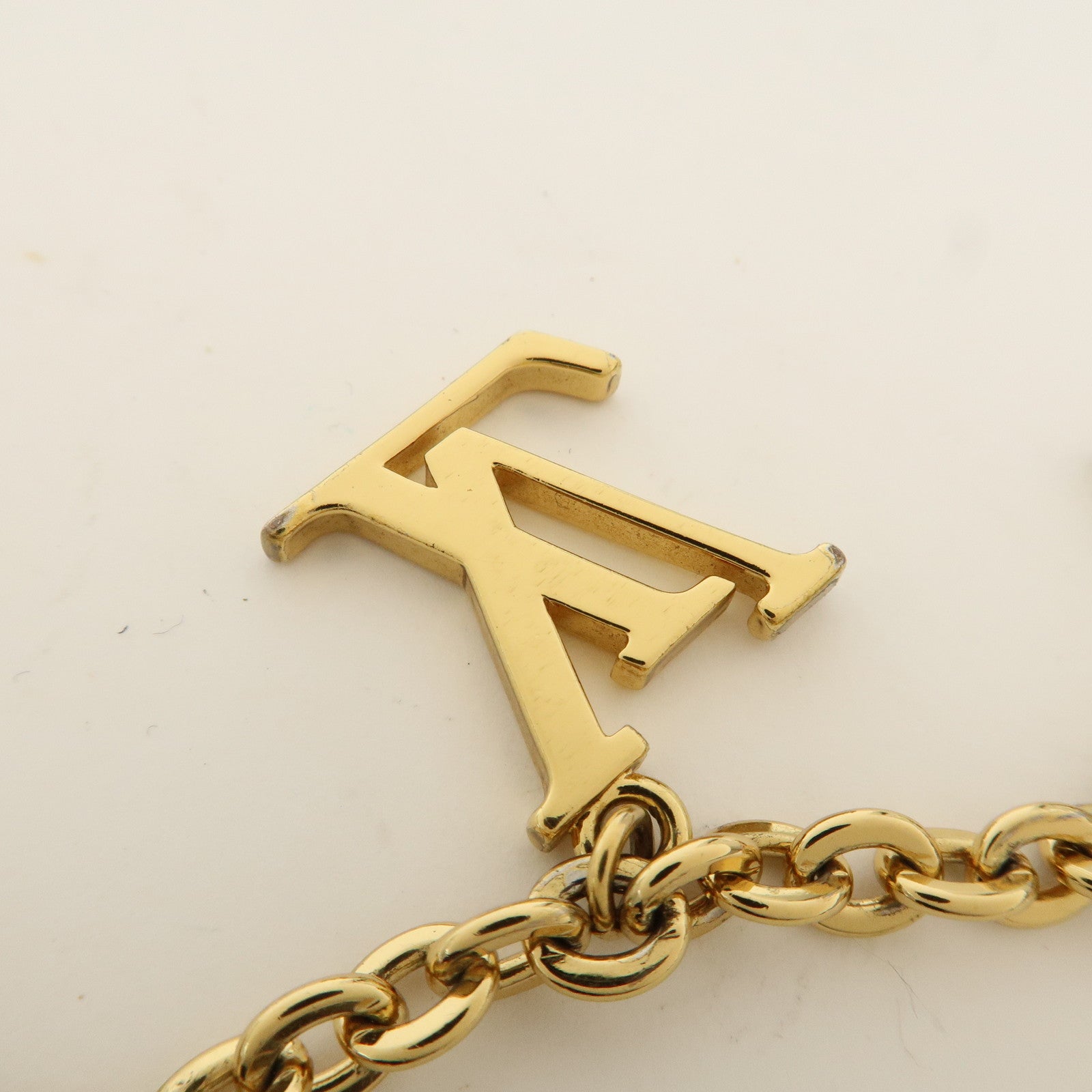 Louis Vuitton Spring Street Bag Charm Key Chain Gold M00540 Used