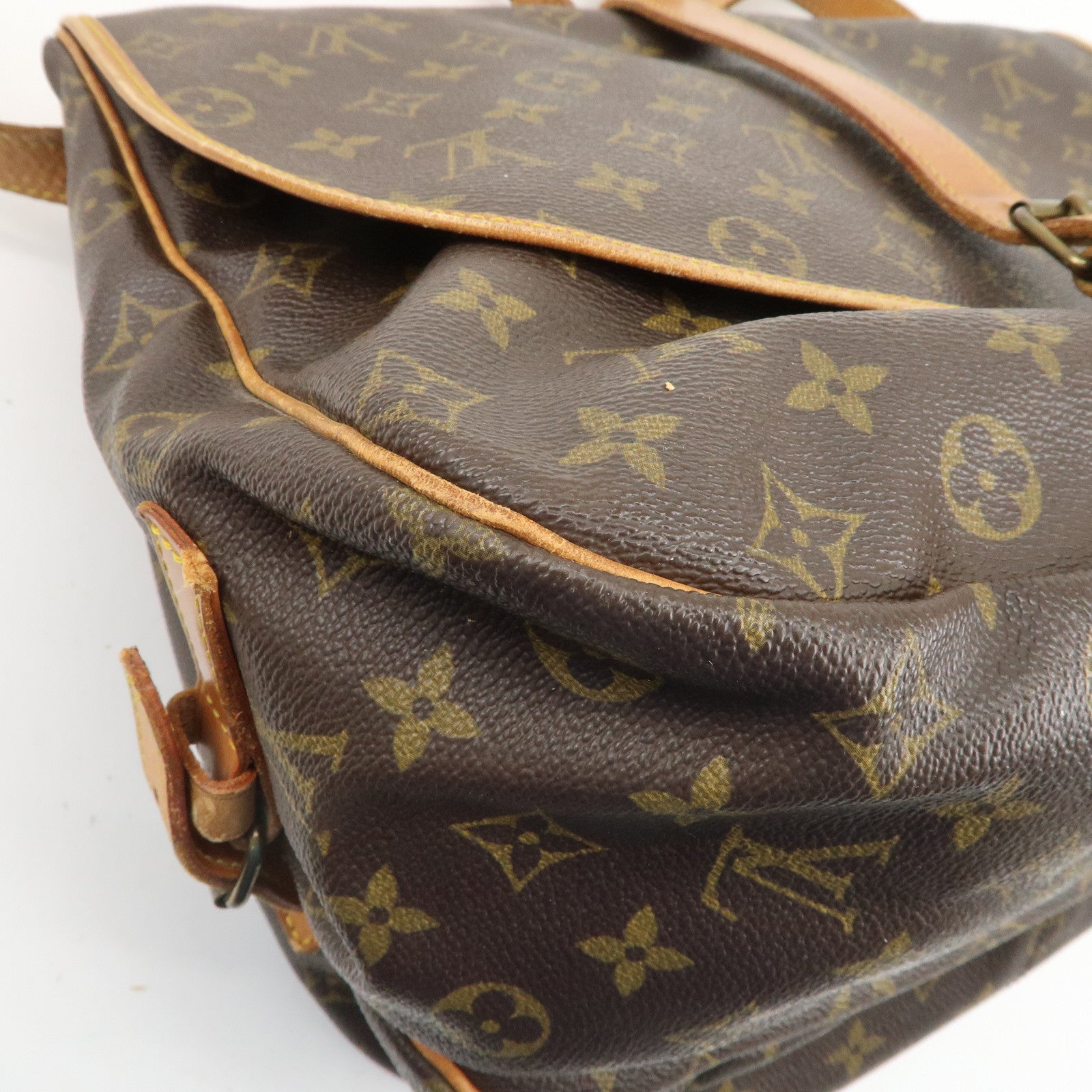 Louis Vuitton Monogram Saumur 35 Shoulder Bag Brown M42254 Used