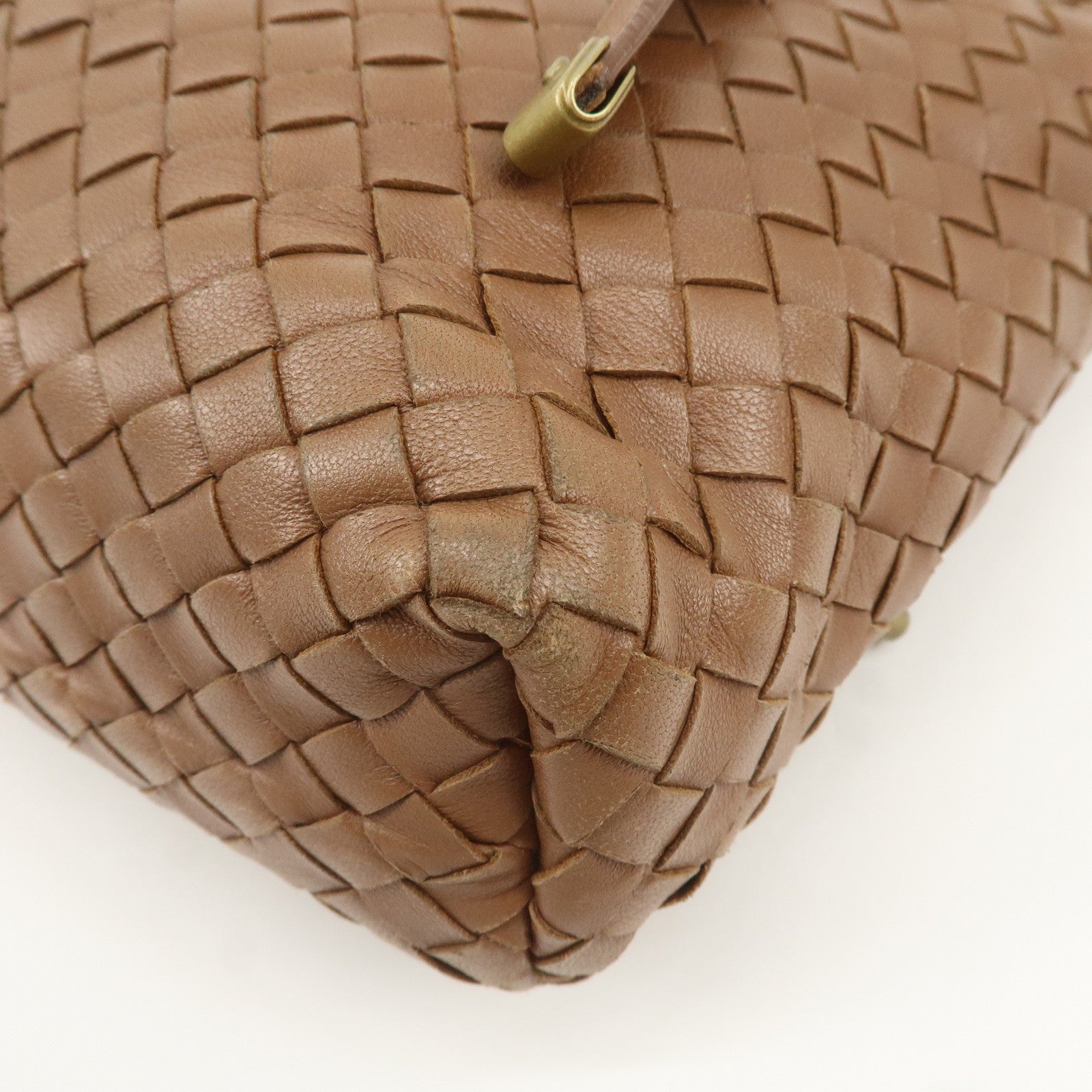 BOTTEGA VENETA Intrecciato Leather Tote Bag Brown 162937