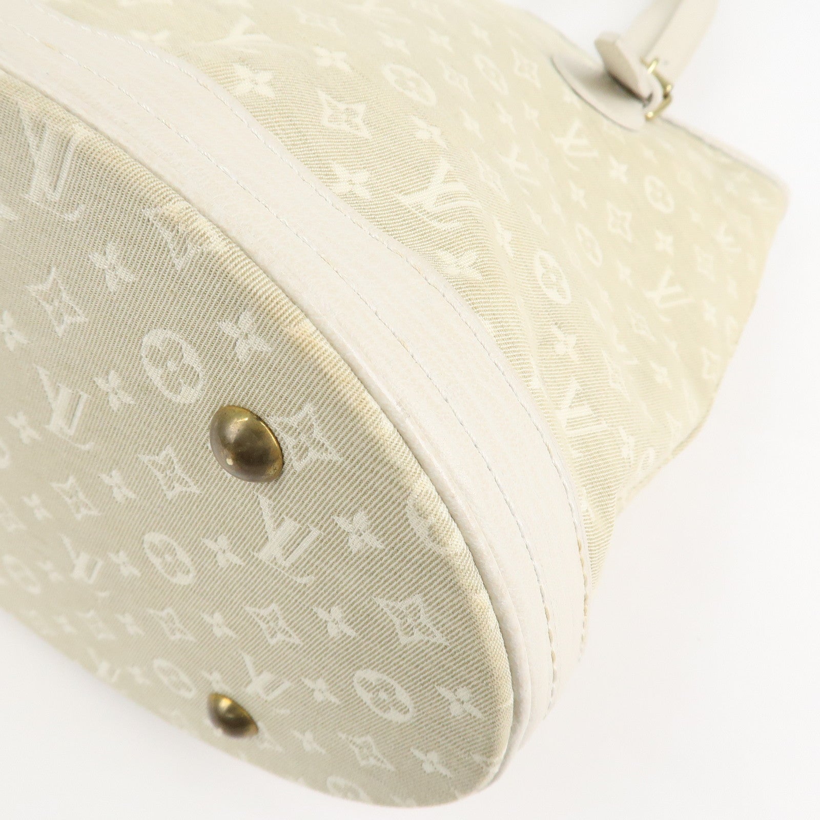 Louis Vuitton Monogram Mini Lin Bucket PM Hand Bag M95316 Used