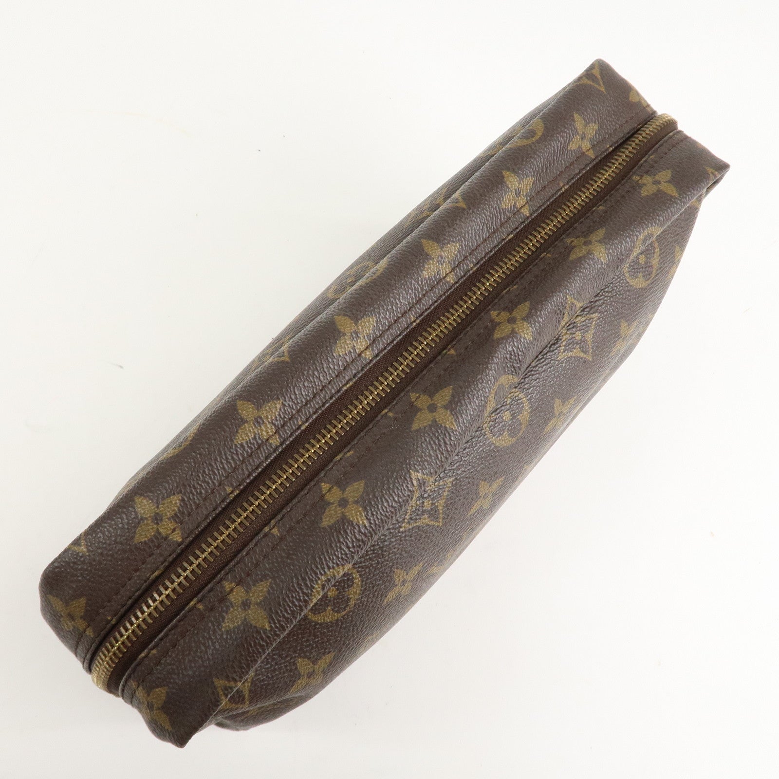 Louis Vuitton Monogram Trousse Toilette 28 Pouch Brown M47522 Used