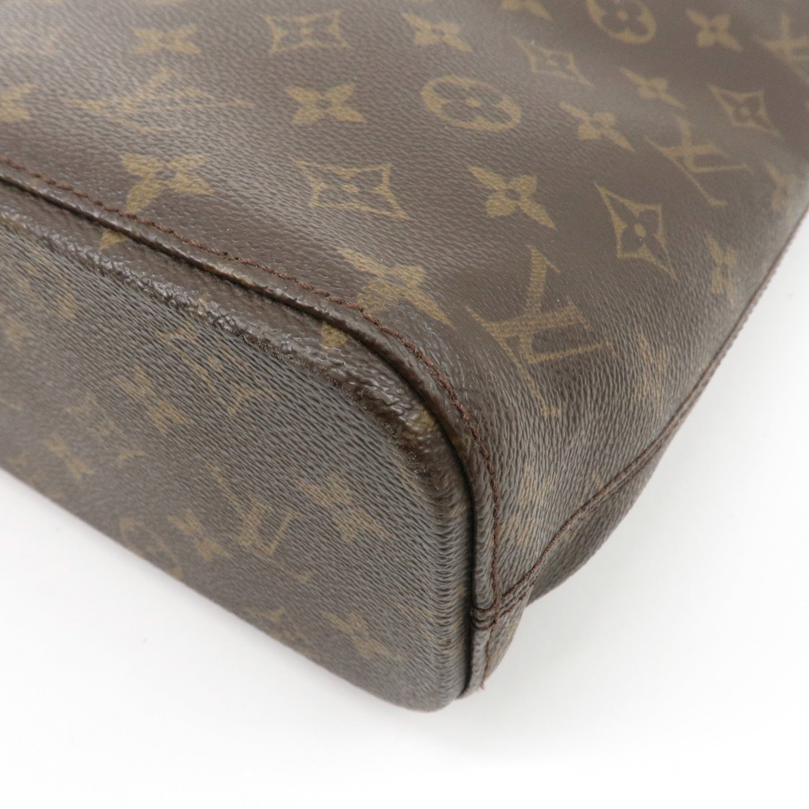 Louis Vuitton Monogram Luco Tote Bag Hand Bag Brown M51155 Used