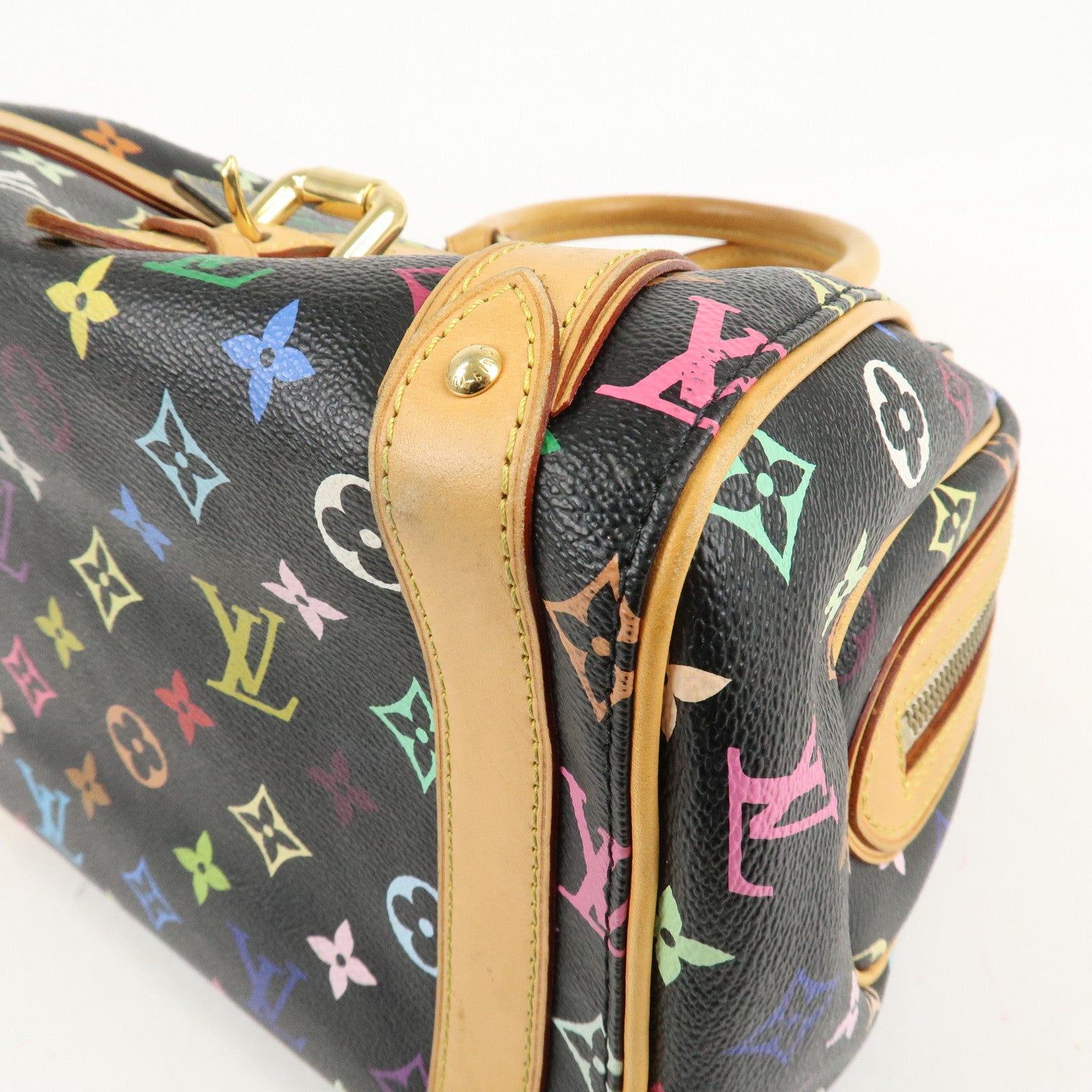 Louis Vuitton Monogram Multi Color Priscilla Hand Bag Noir M40097 Used