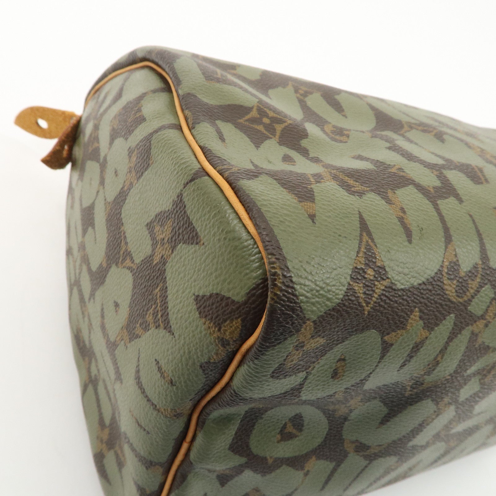 Louis Vuitton Monogram Graffiti Speedy 30 Khaki Brown M92194 Used