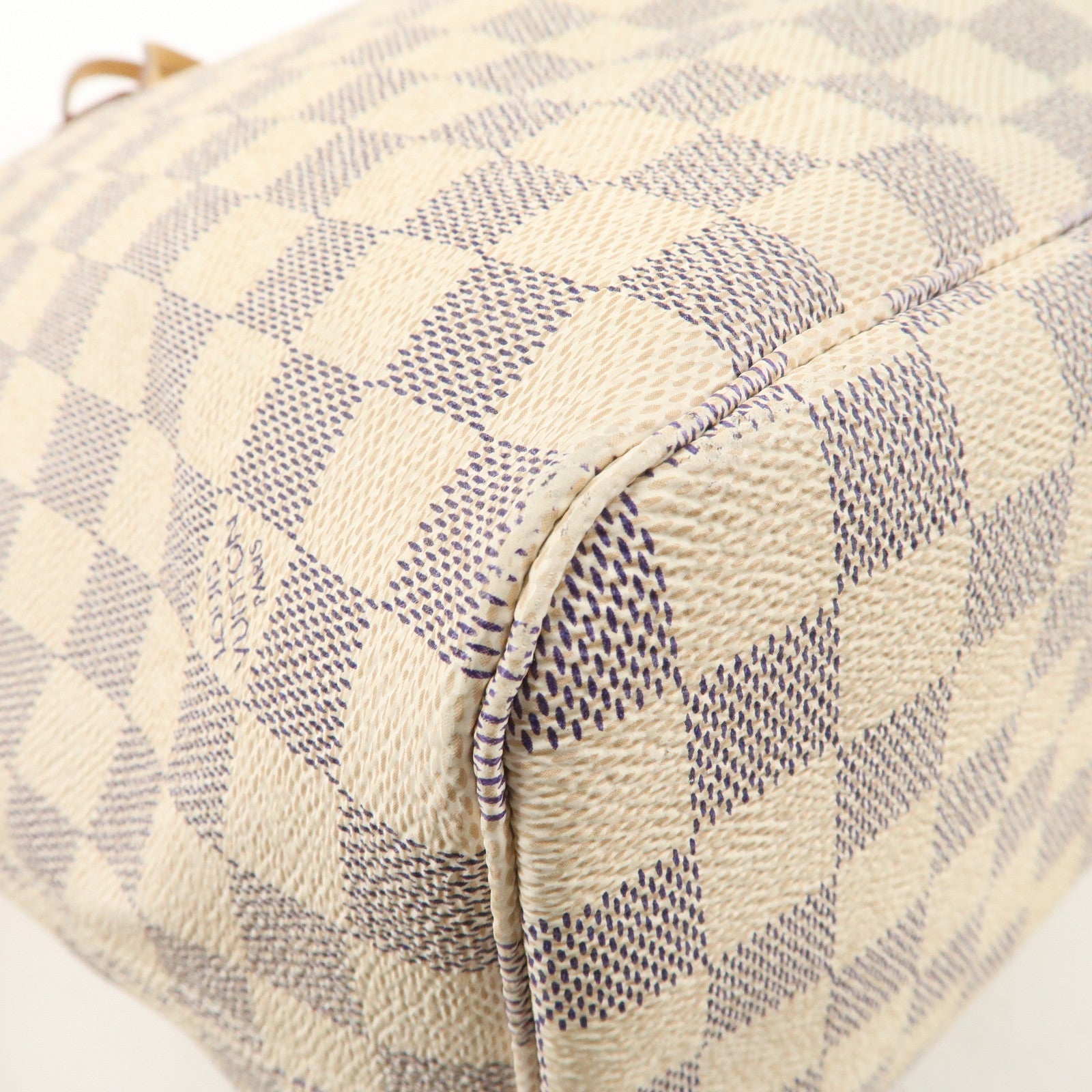 Louis Vuitton Damier Azur Neverfull MM Tote Bag Hand Bag N51107