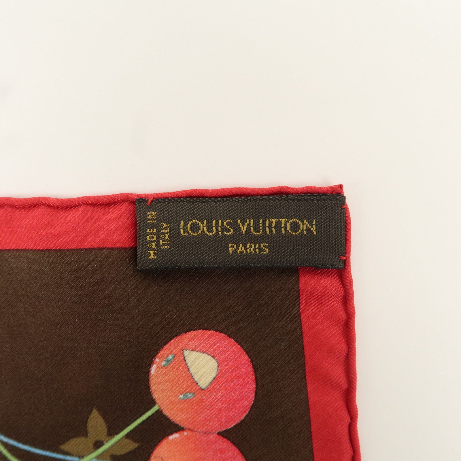 Louis Vuitton Monogram Cherry Silk 100% Scarf M71962