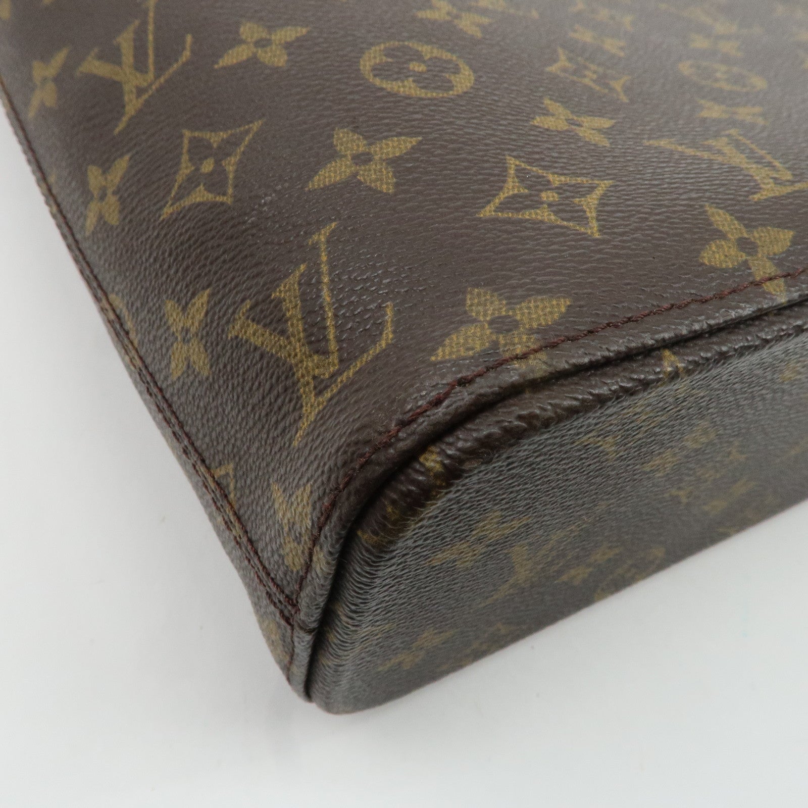 Louis Vuitton Monogram Luco Tote Bag Hand Bag Brown M51155 Used