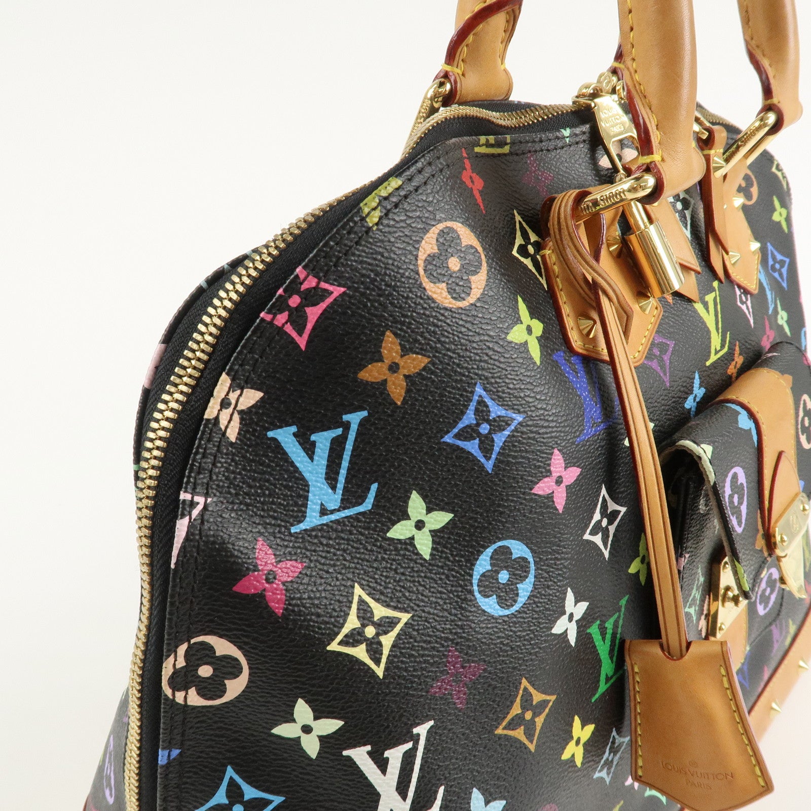 Louis Vuitton Monogram Alma GM Multicolor Hand Bag Noir M40442 Used