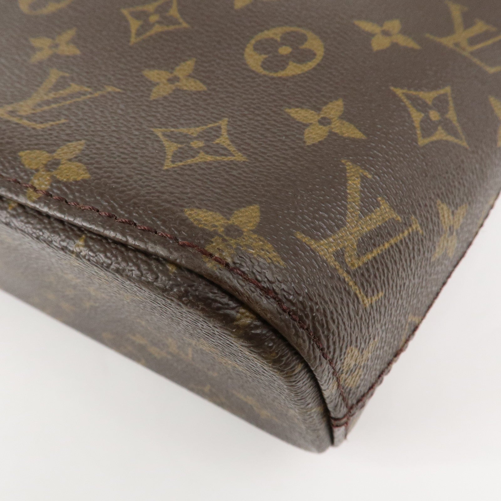 Louis Vuitton Monogram Luco Tote Bag Hand Bag Brown M51155 Used